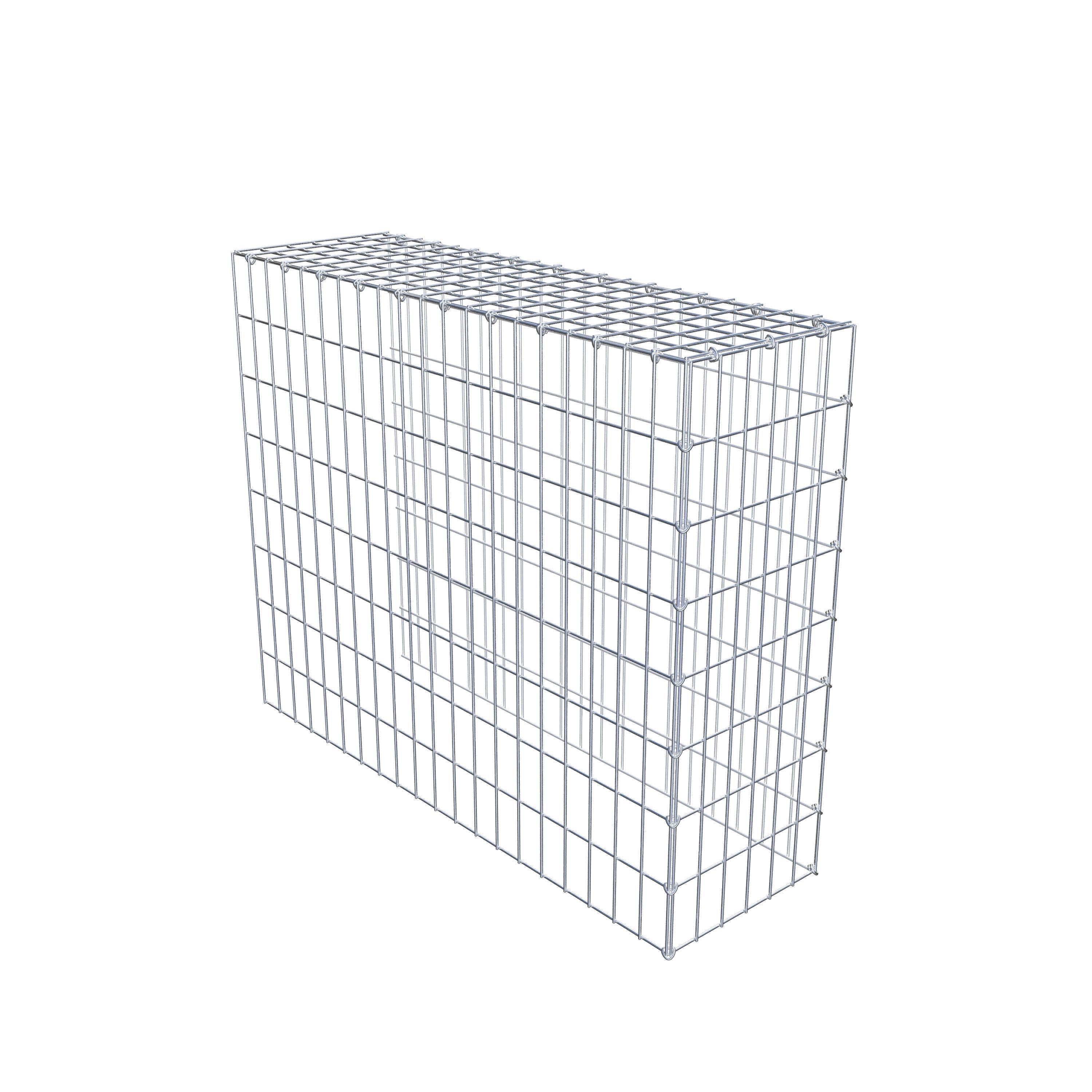 Mounted gabion type 4 100 cm x 80 cm x 30 cm (L x H x D), mesh size 5 cm x 10 cm, C-ring