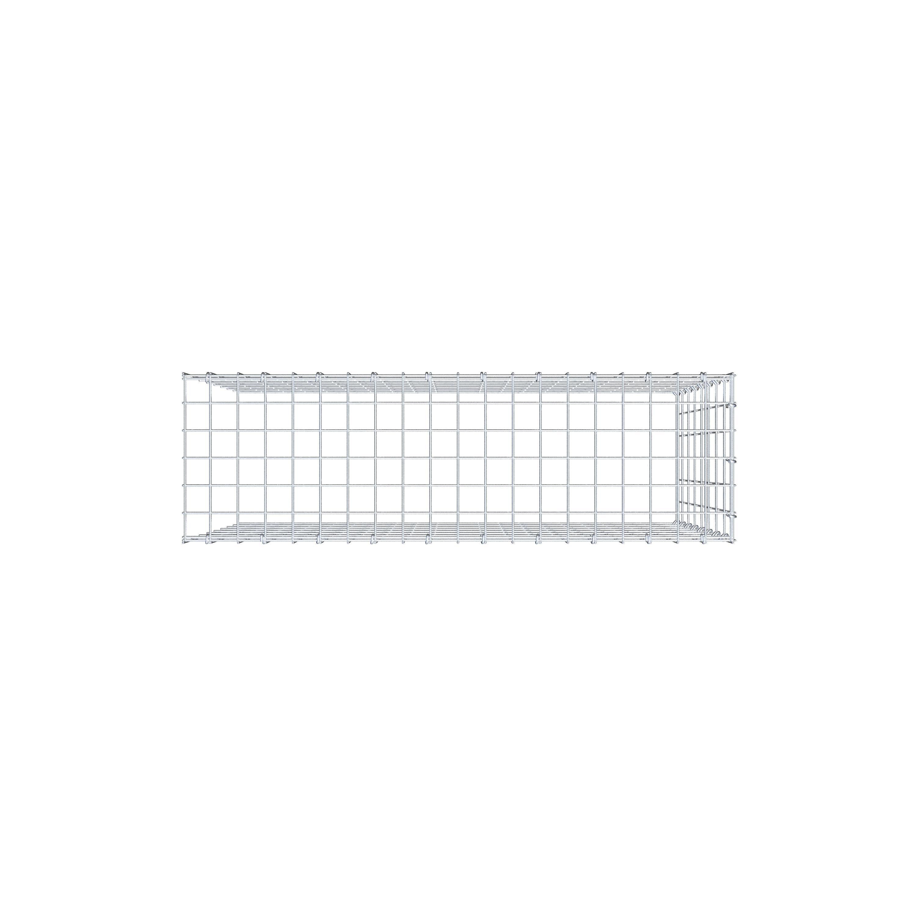 Mounted gabion type 4 100 cm x 80 cm x 30 cm (L x H x D), mesh size 5 cm x 10 cm, C-ring