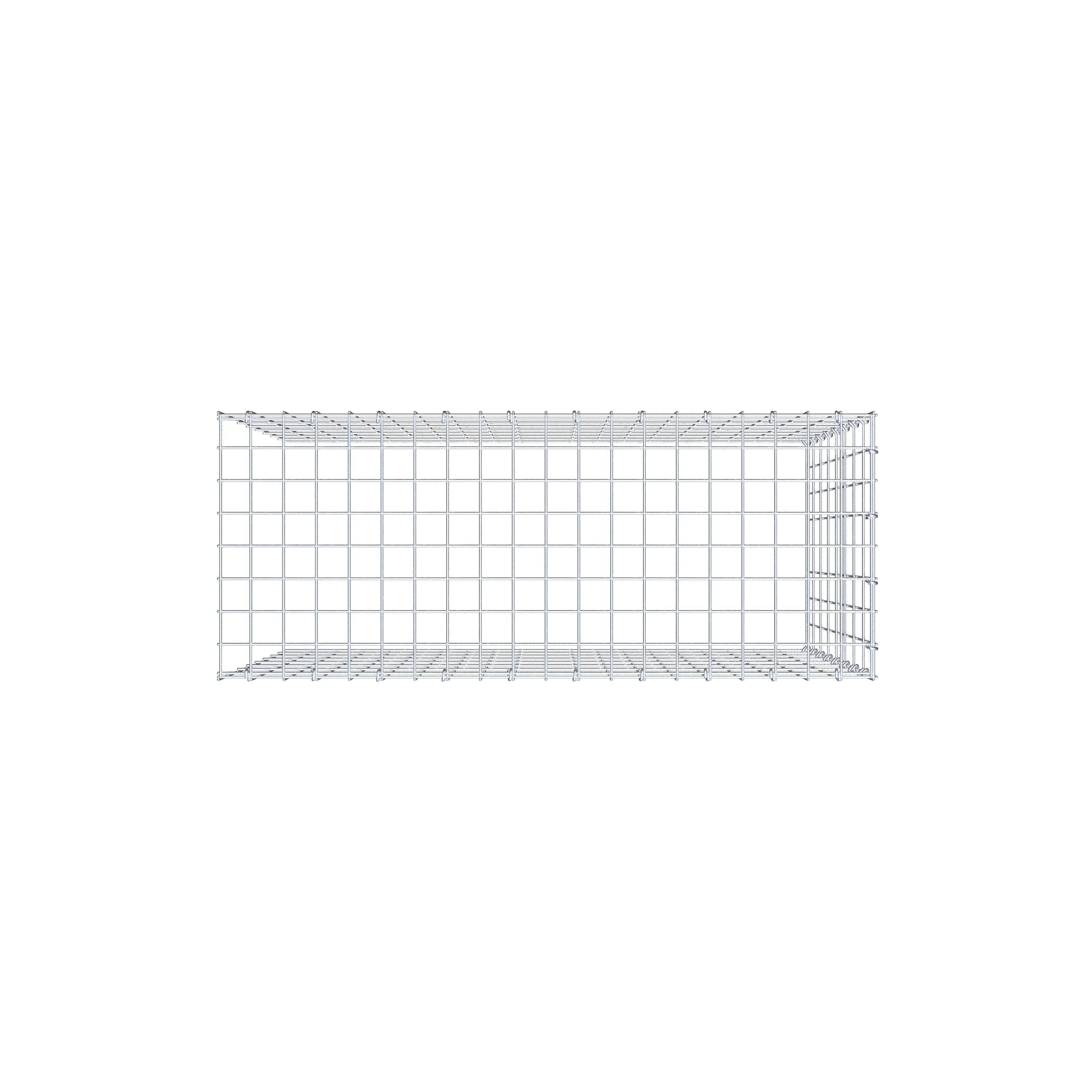 Mounted gabion type 4 100 cm x 80 cm x 40 cm (L x H x D), mesh size 5 cm x 10 cm, C-ring