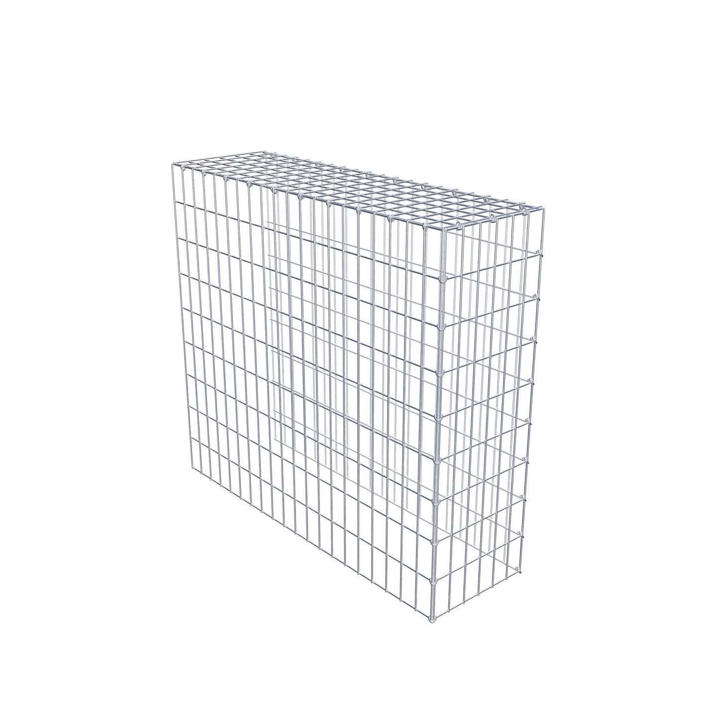Mounted gabion type 4 100 cm x 90 cm x 30 cm (L x H x D), mesh size 5 cm x 10 cm, C-ring