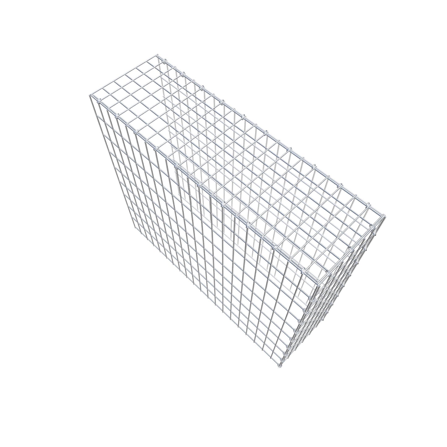 Mounted gabion type 4 100 cm x 90 cm x 30 cm (L x H x D), mesh size 5 cm x 10 cm, C-ring