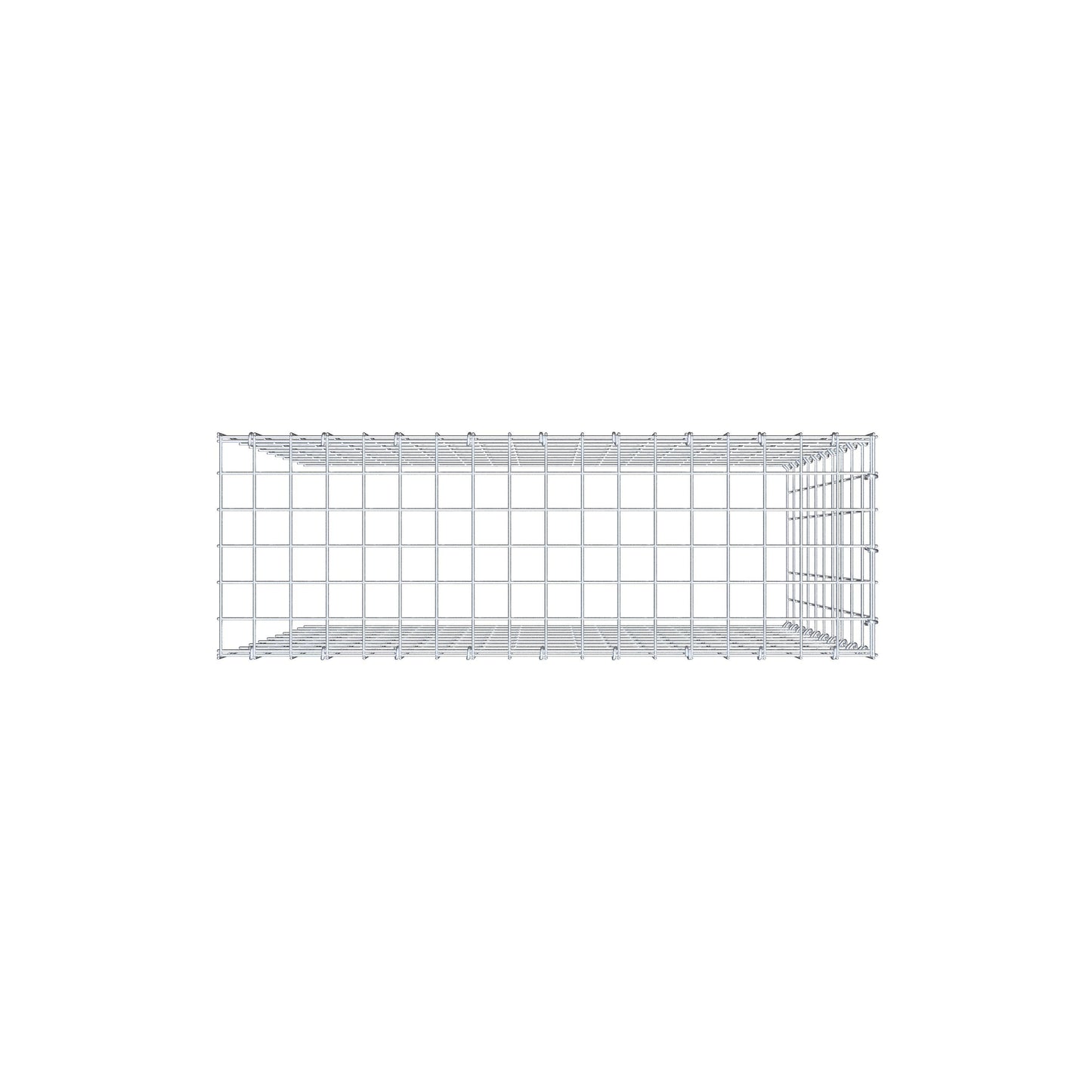 Mounted gabion type 4 100 cm x 90 cm x 30 cm (L x H x D), mesh size 5 cm x 10 cm, C-ring