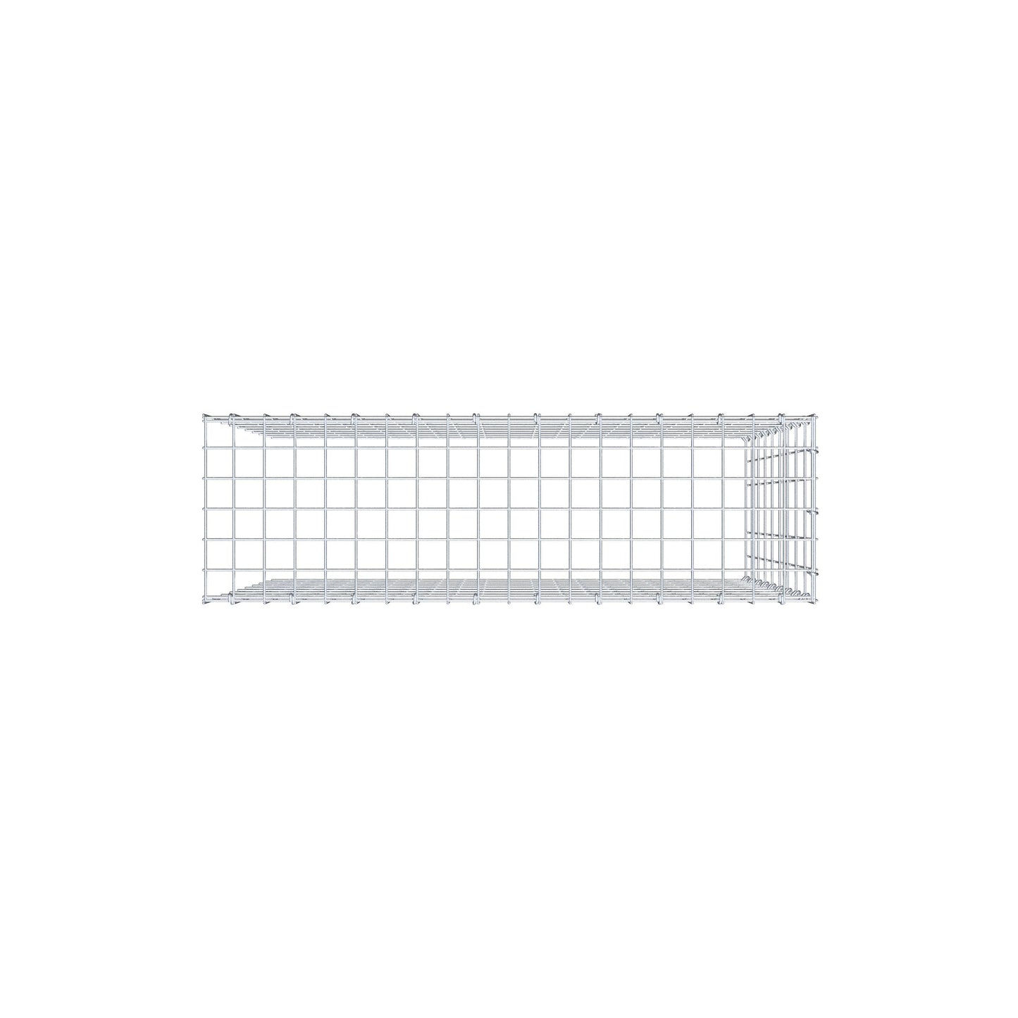 Mounted gabion type 4 100 cm x 90 cm x 30 cm (L x H x D), mesh size 5 cm x 10 cm, C-ring