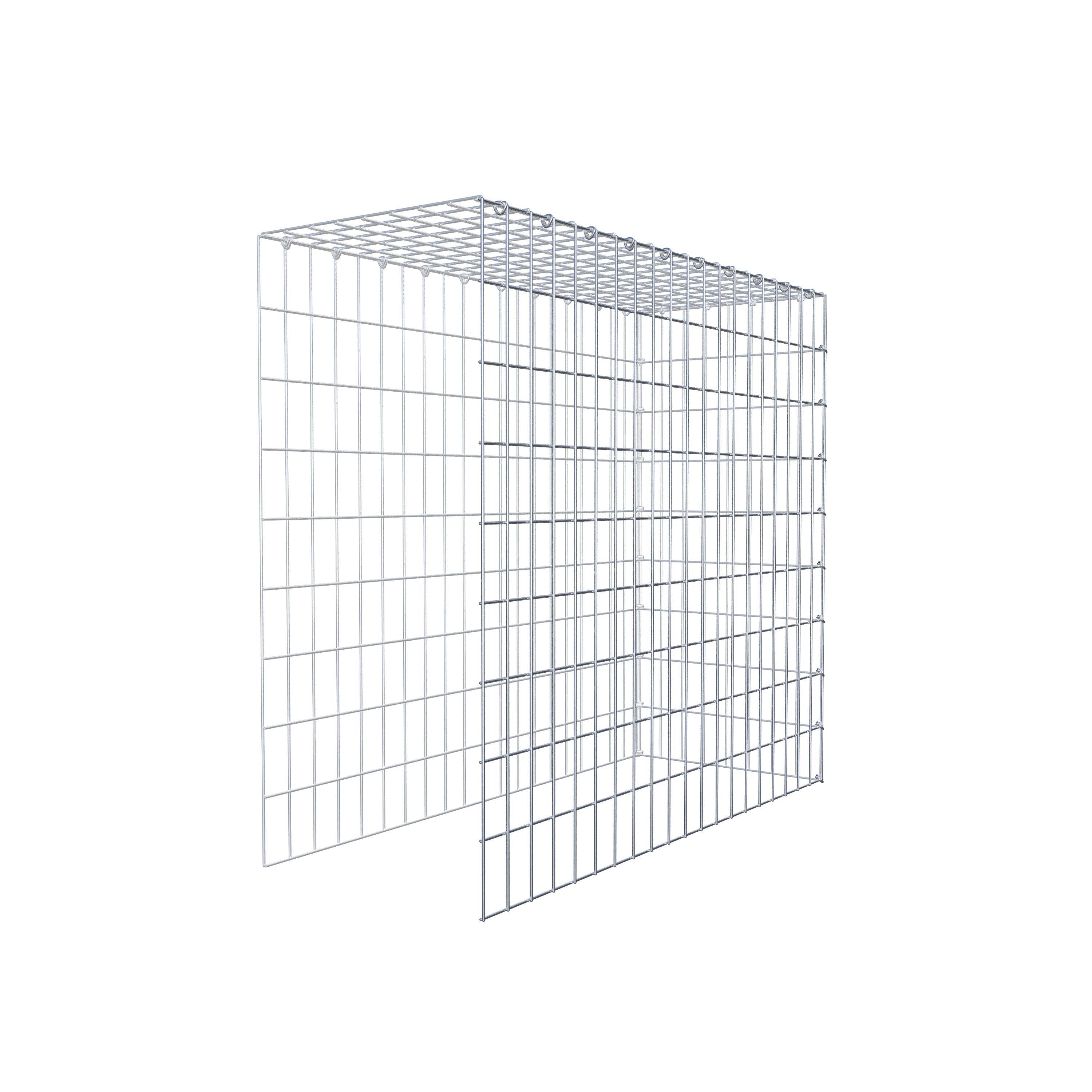 Mounted gabion type 4 100 cm x 90 cm x 40 cm (L x H x D), mesh size 5 cm x 10 cm, C-ring