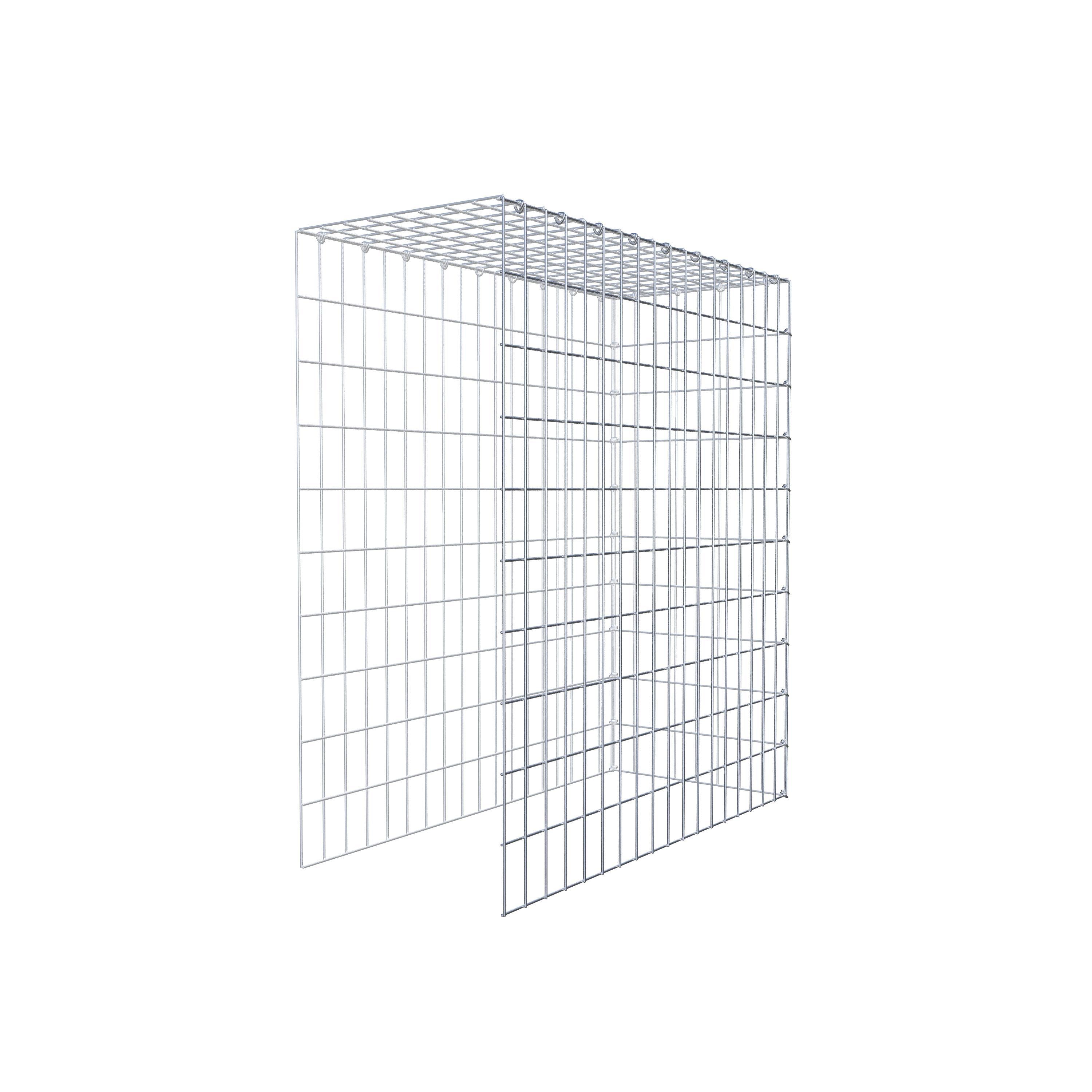 Opbouw schanskorf type 4 100 cm x 90 cm x 40 cm (L x H x D), maaswijdte 5 cm x 10 cm, C-ring