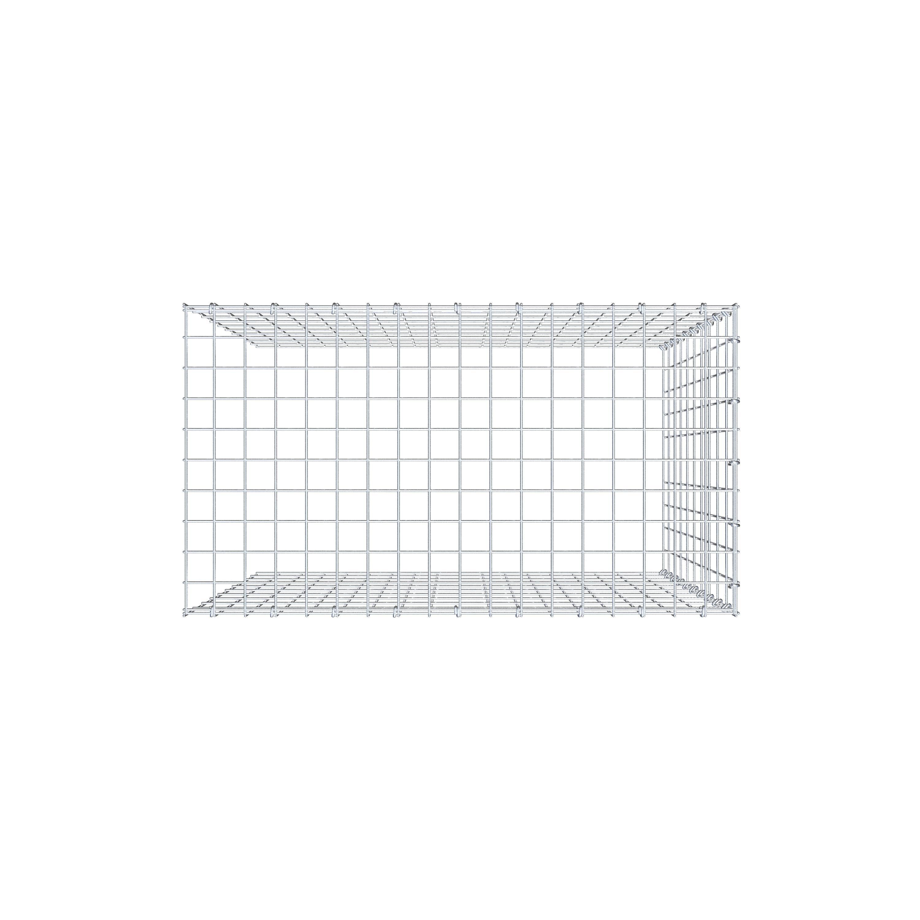 Mounted gabion type 4 100 cm x 90 cm x 50 cm (L x H x D), mesh size 5 cm x 10 cm, C-ring