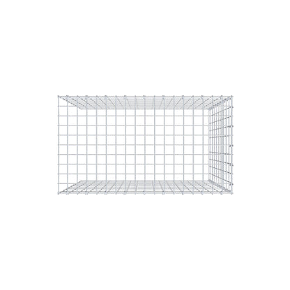 Monteret gabion type 4 100 cm x 90 cm x 50 cm (L x H x D), maskestørrelse 5 cm x 10 cm, C-ring