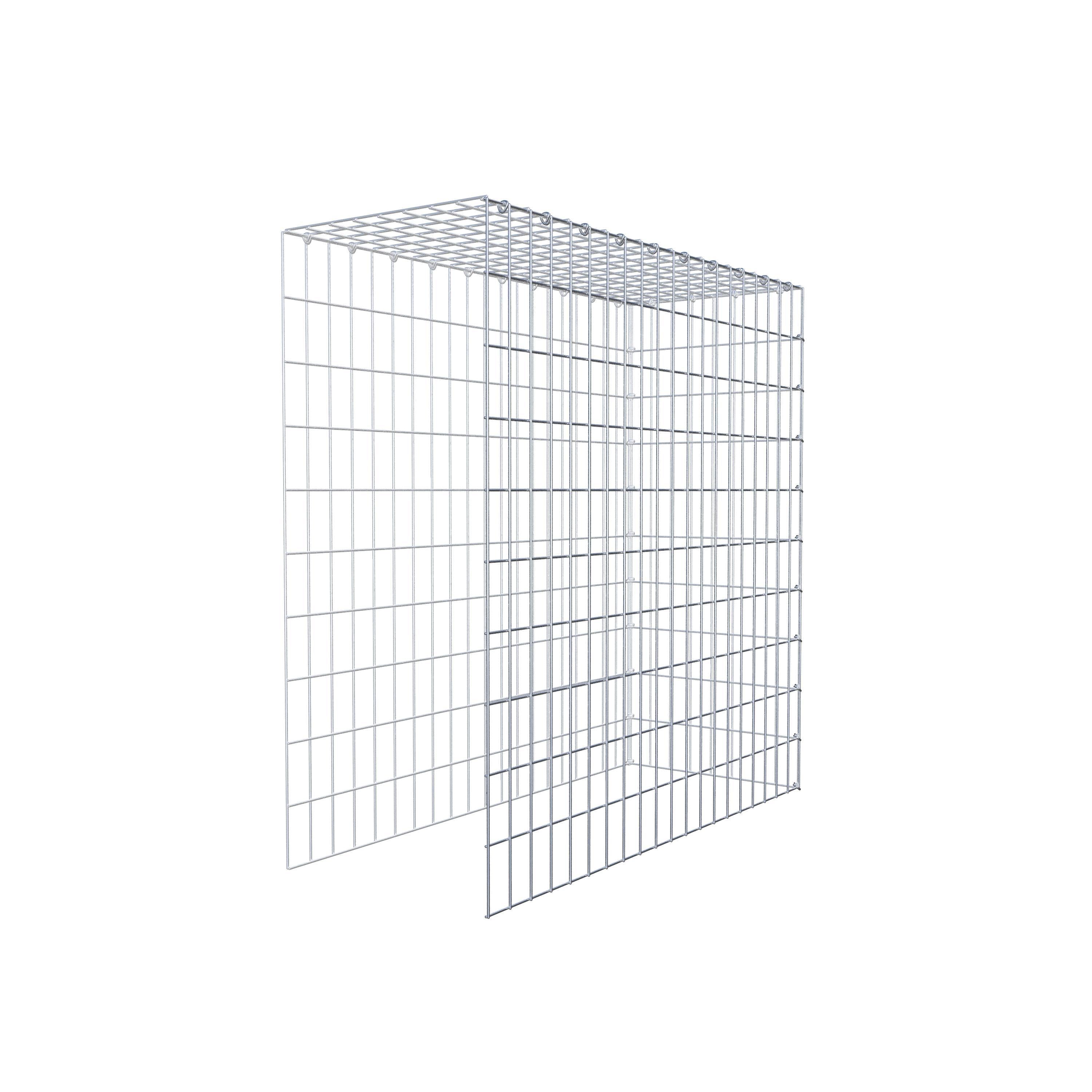 Mounted gabion type 4 100 cm x 100 cm x 40 cm (L x H x D), mesh size 5 cm x 10 cm, C-ring