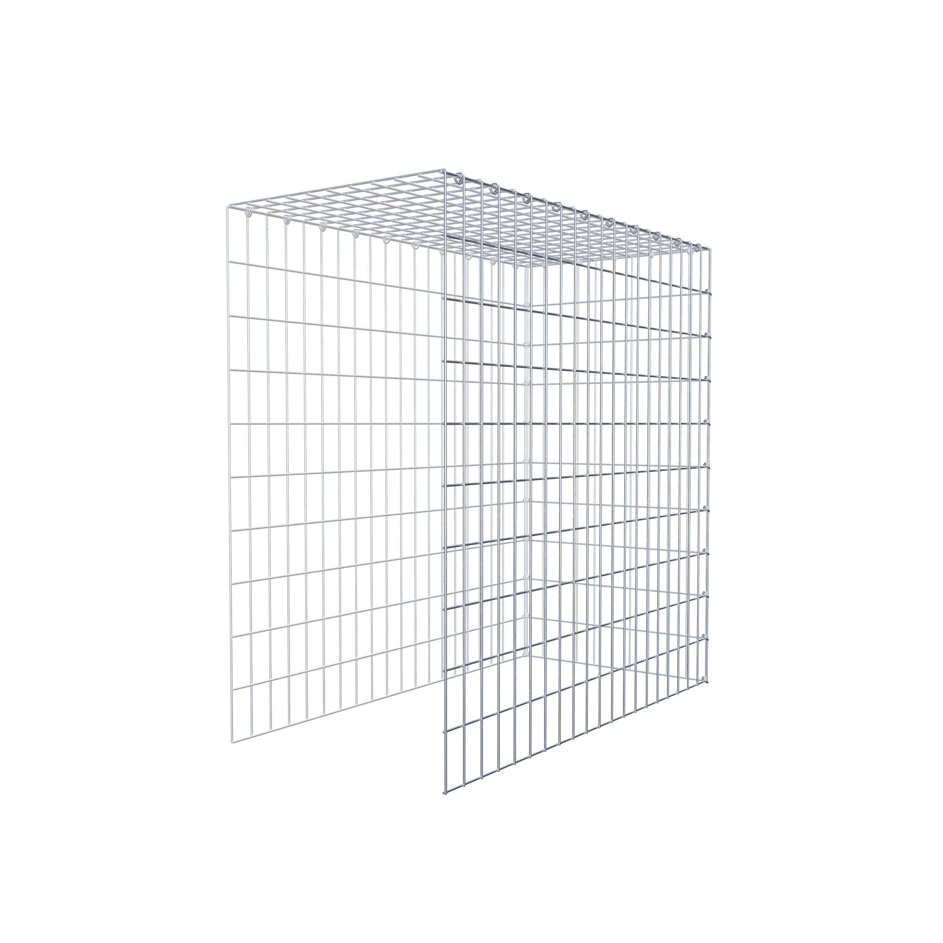 Mounted gabion type 4 100 cm x 100 cm x 50 cm (L x H x D), mesh size 5 cm x 10 cm, C-ring