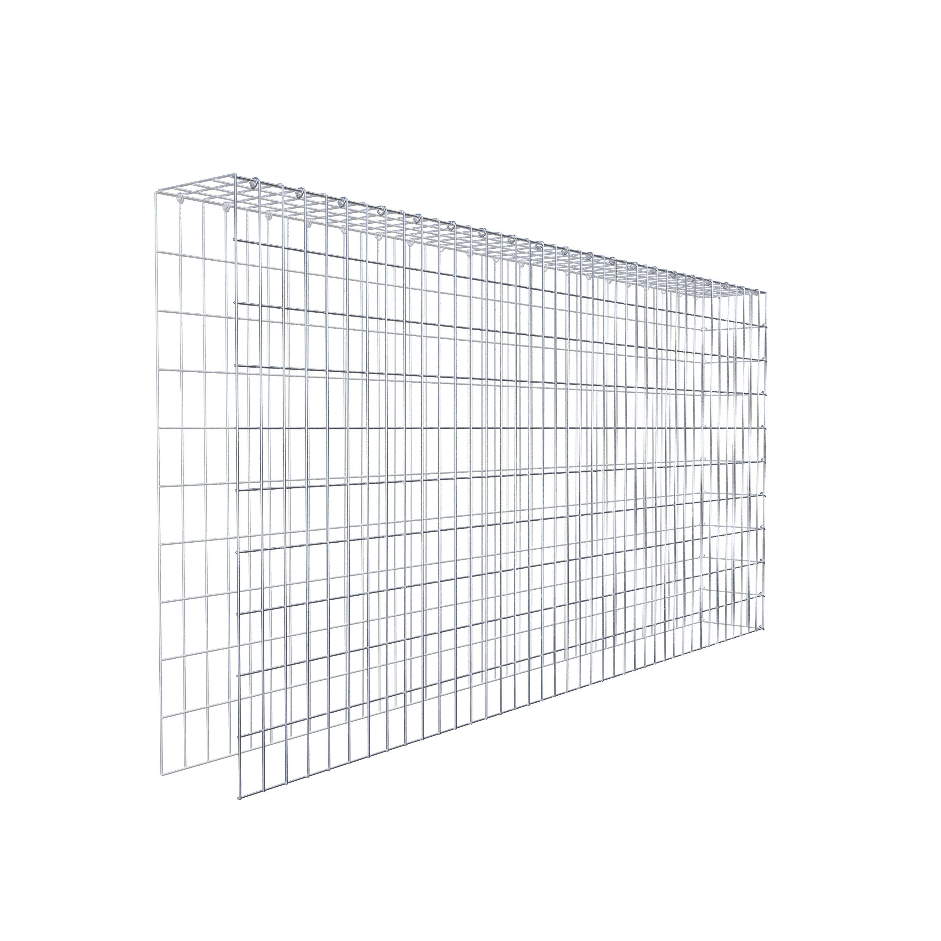 Mounted gabion type 4 200 cm x 100 cm x 20 cm (L x H x D), mesh size 5 cm x 10 cm, C-ring