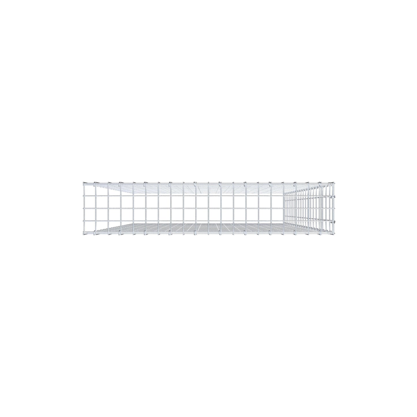 Fourche rapportée type 4 200 cm x 100 cm x 20 cm (L x H x P), mailles 5 cm x 10 cm, anneau en C