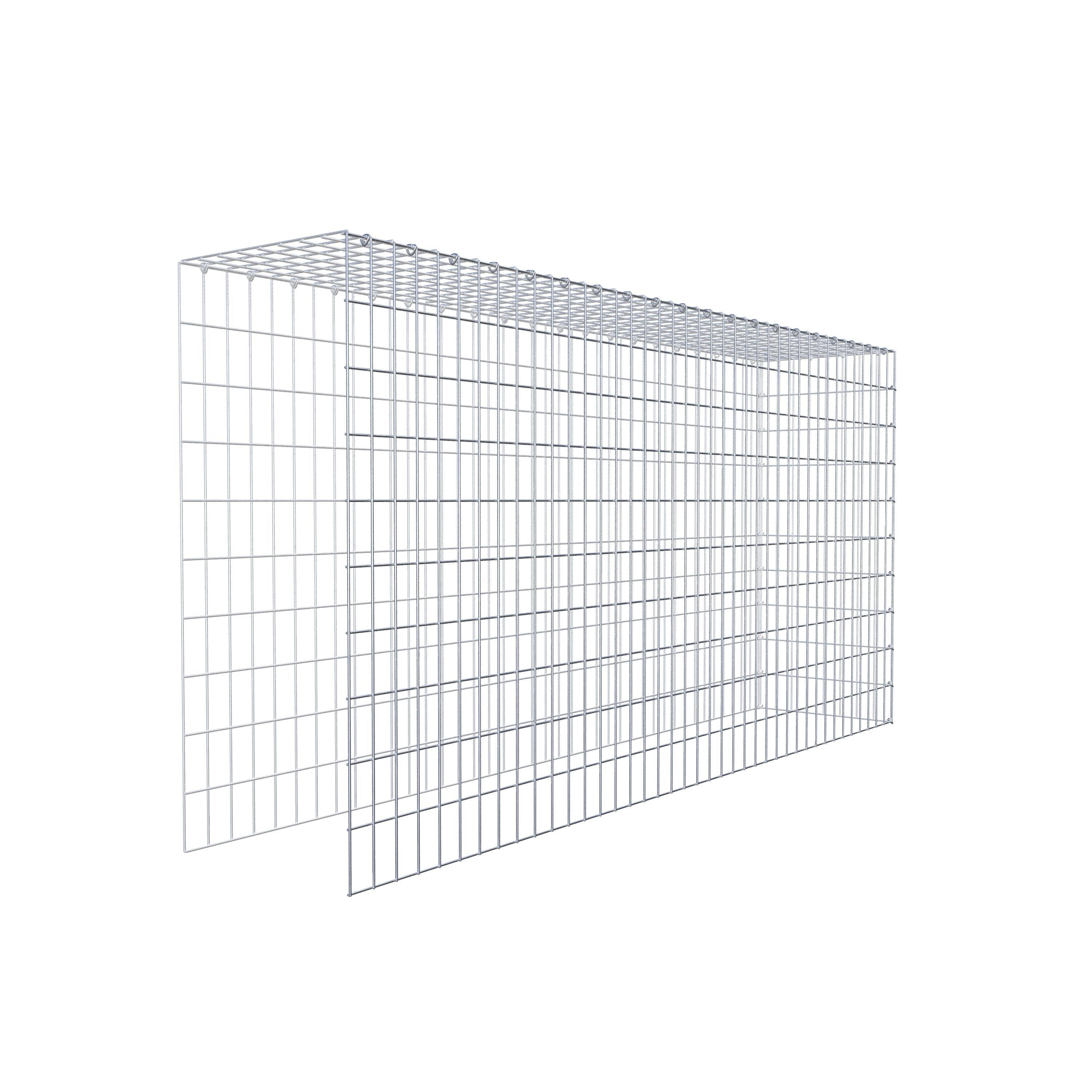 Mounted gabion type 4 200 cm x 100 cm x 40 cm (L x H x D), mesh size 5 cm x 10 cm, C-ring