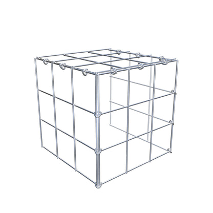 Gabbione aggiuntivo tipo 4 30 cm x 30 cm x 30 cm (L x H x P), maglia 10 cm x 10 cm, anello a C