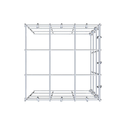 Gabbione aggiuntivo tipo 4 30 cm x 30 cm x 30 cm (L x H x P), maglia 10 cm x 10 cm, anello a C