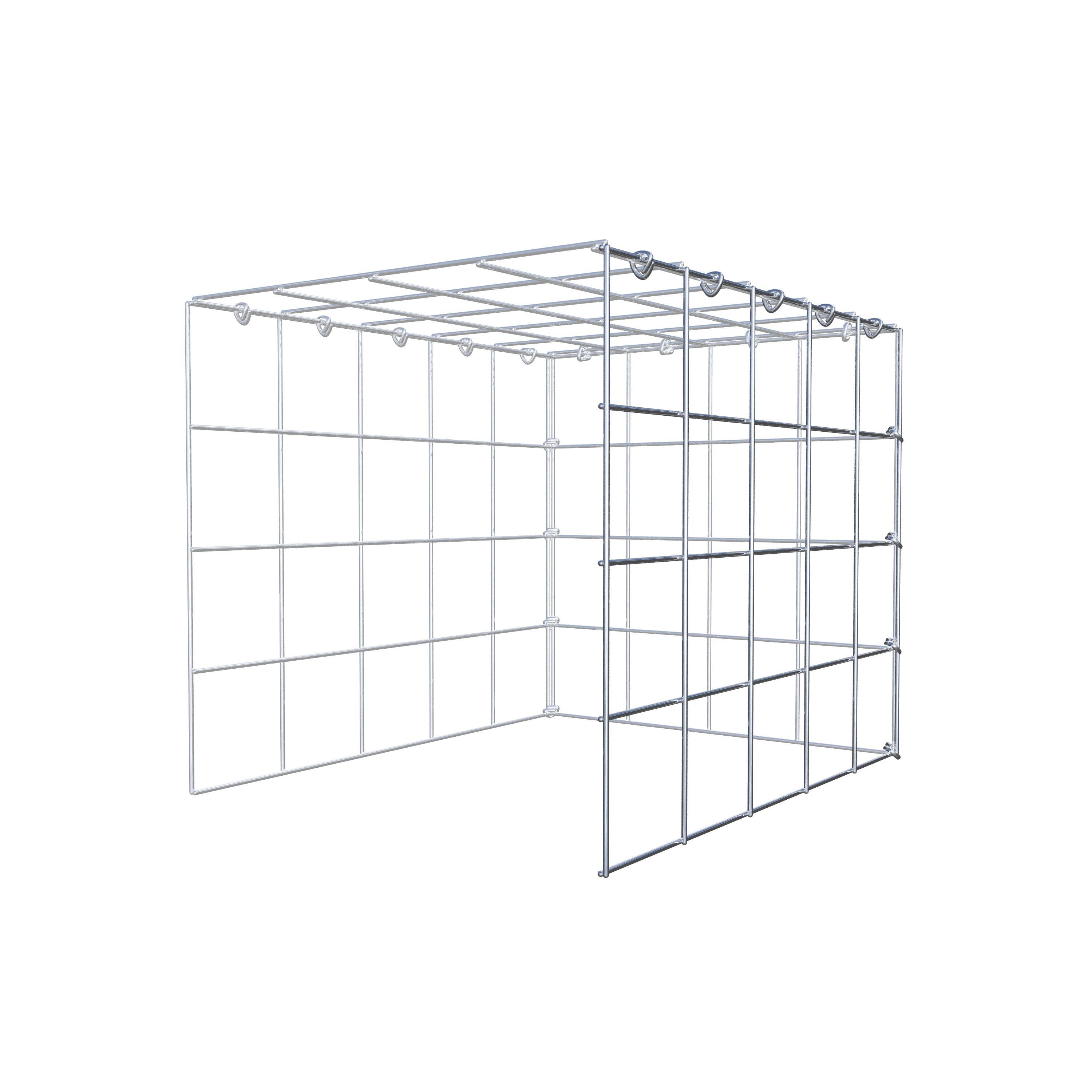 Mounted gabion type 4 50 cm x 40 cm x 40 cm (L x H x D), mesh size 10 cm x 10 cm, C-ring