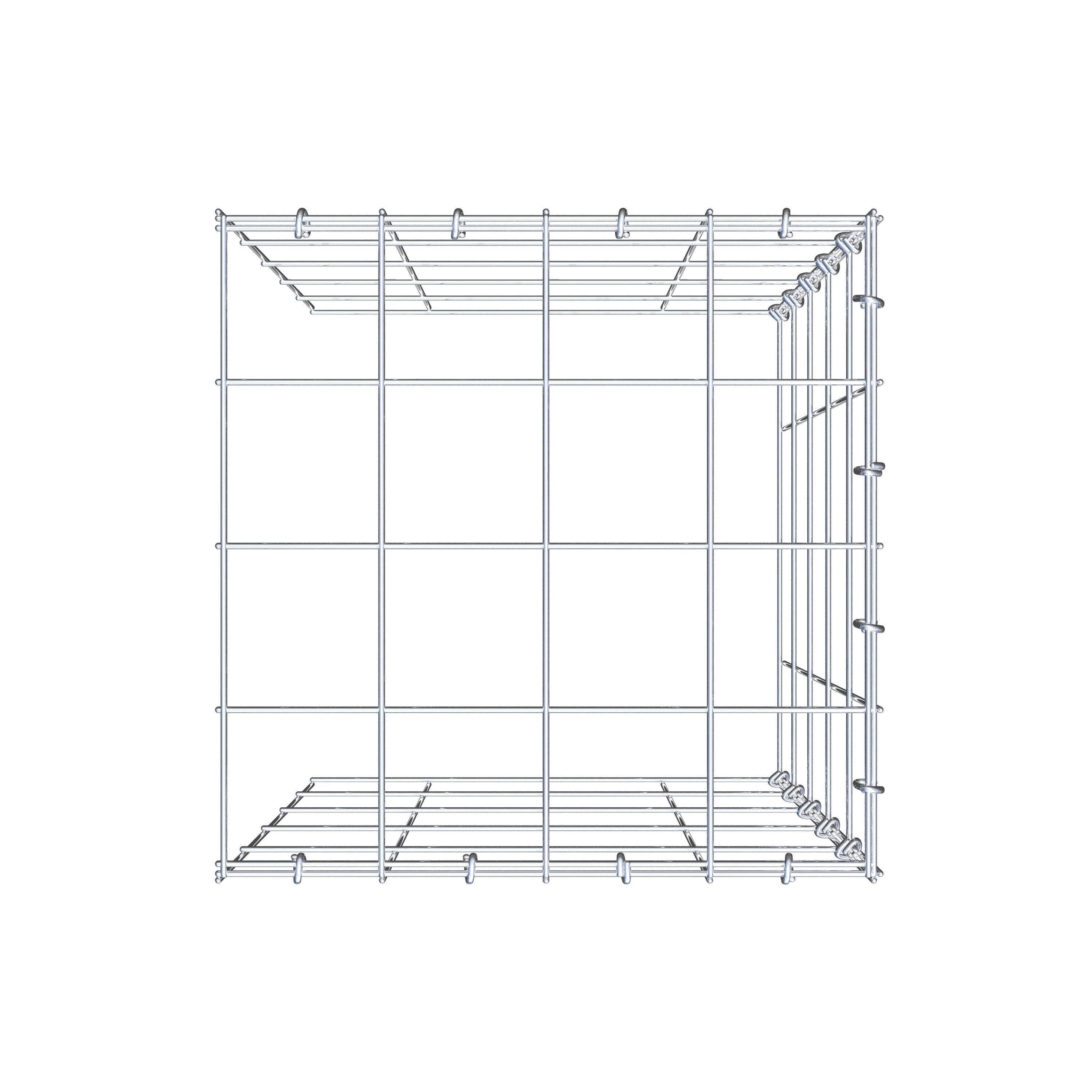 Mounted gabion type 4 50 cm x 40 cm x 40 cm (L x H x D), mesh size 10 cm x 10 cm, C-ring