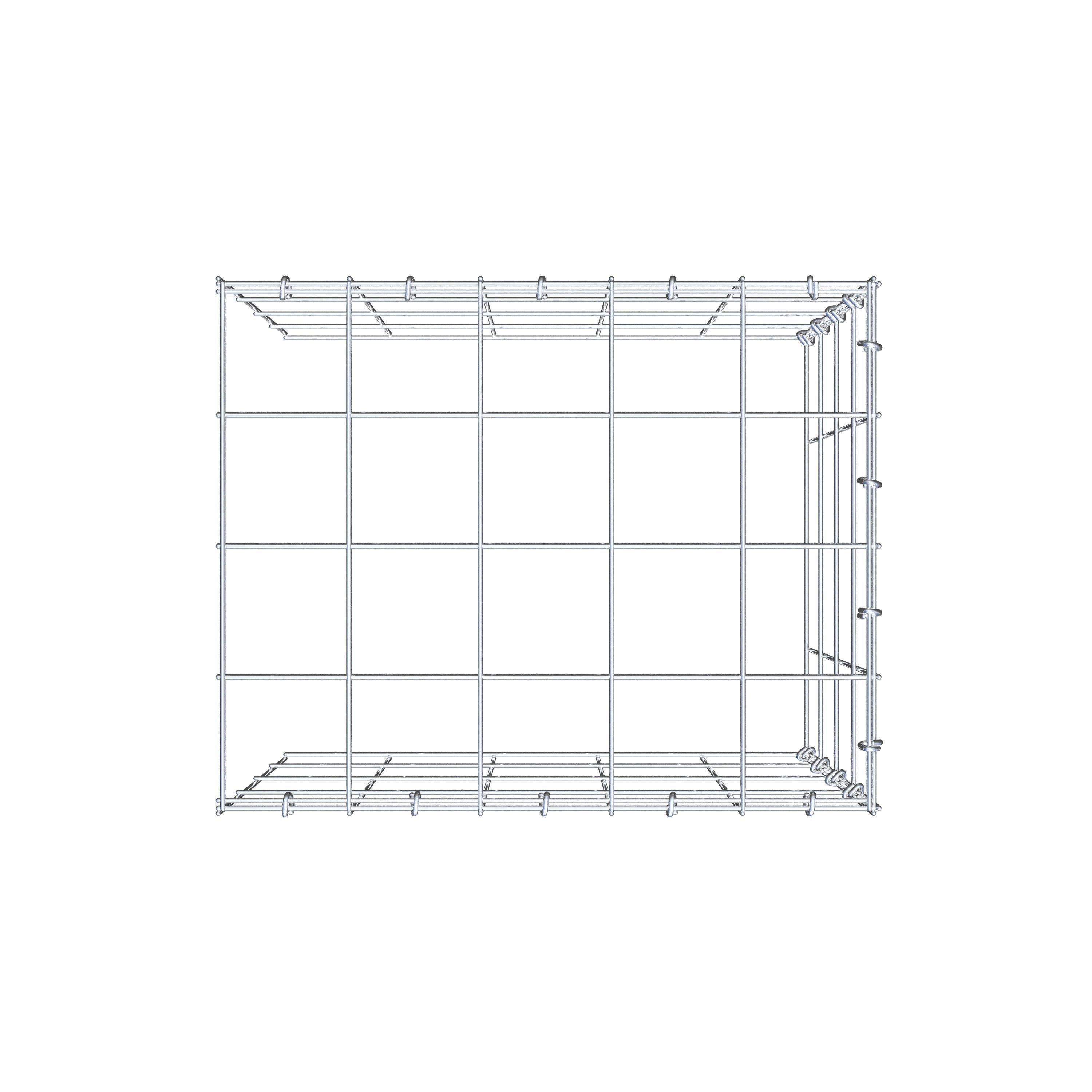 Add-on schanskorf type 4 50 cm x 40 cm x 40 cm (L x H x D), maaswijdte 10 cm x 10 cm, C-ring