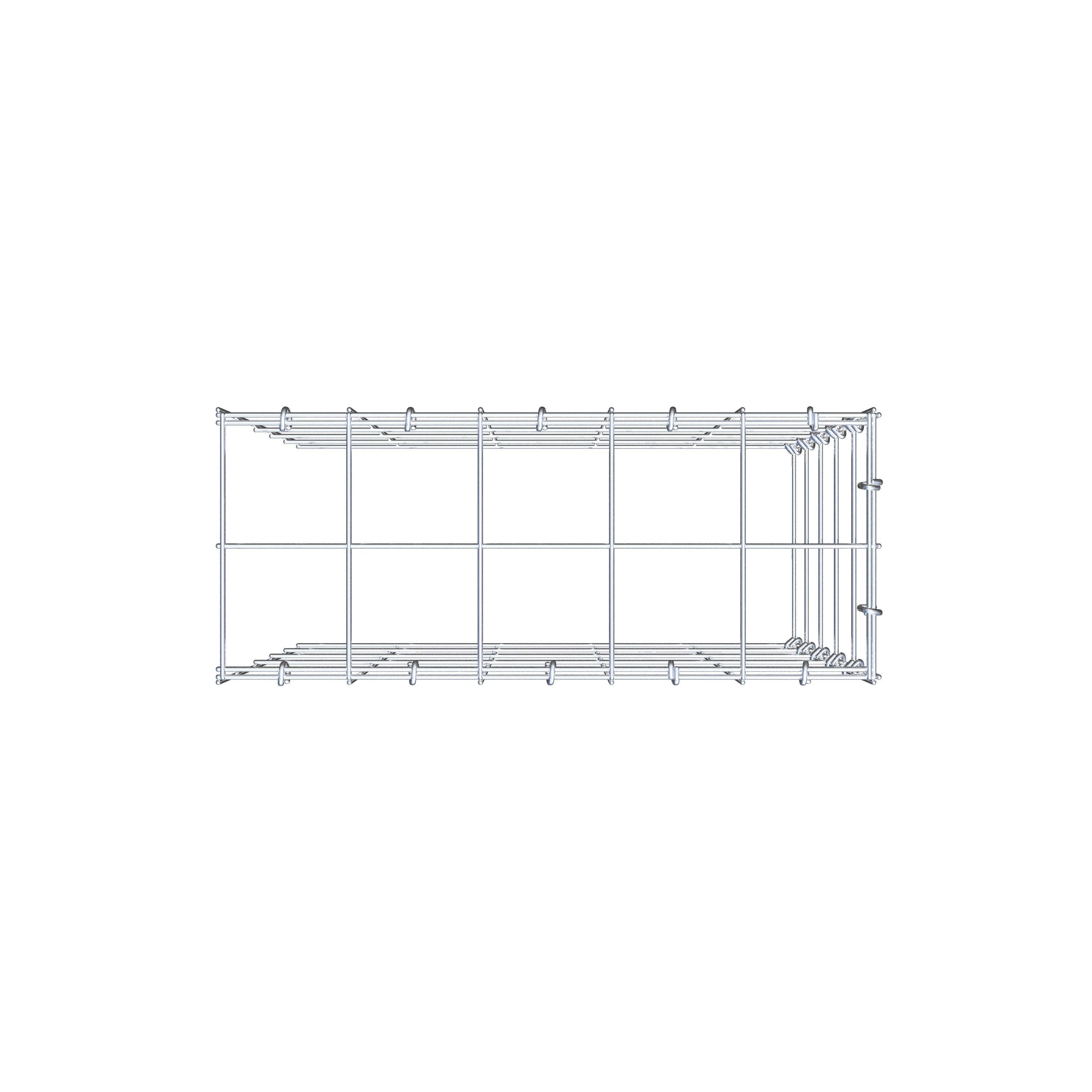 Add-on schanskorf type 4 50 cm x 50 cm x 20 cm (L x H x D), maaswijdte 10 cm x 10 cm, C-ring