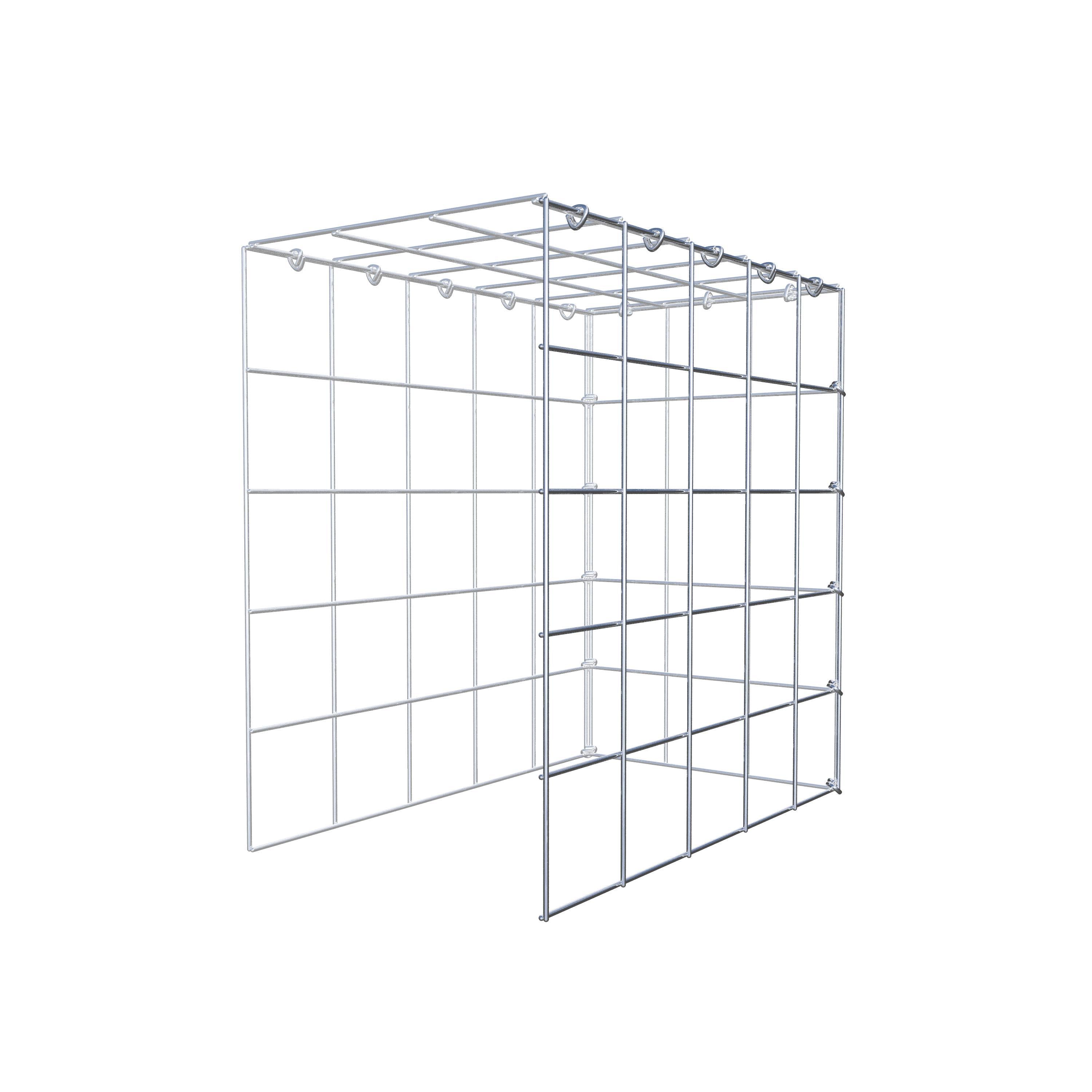 Monteret gabion type 4 50 cm x 50 cm x 30 cm (L x H x D), maskestørrelse 10 cm x 10 cm, C-ring