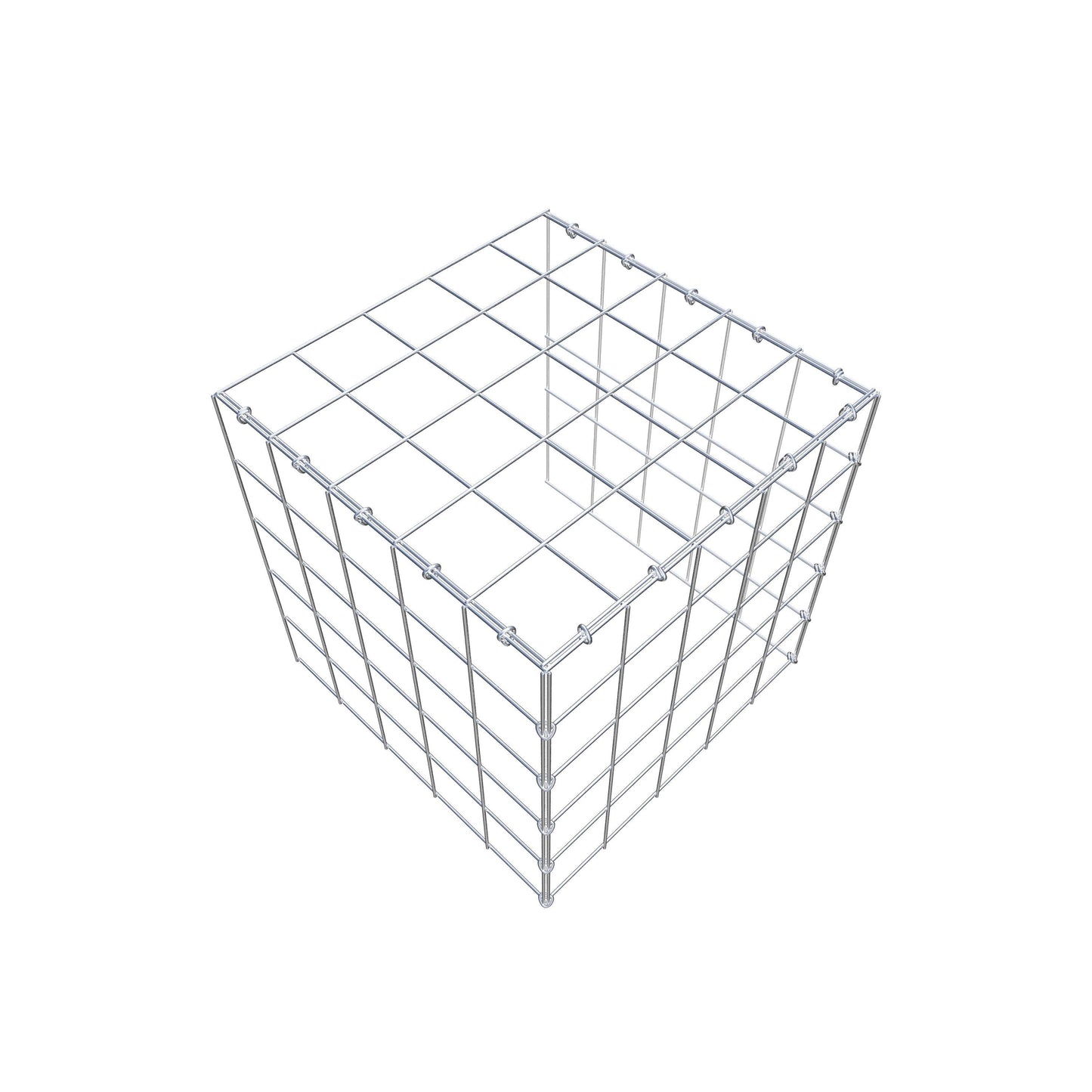 Gabbione aggiuntivo tipo 4 50 cm x 50 cm x 50 cm (L x H x P), maglia 10 cm x 10 cm, anello a C