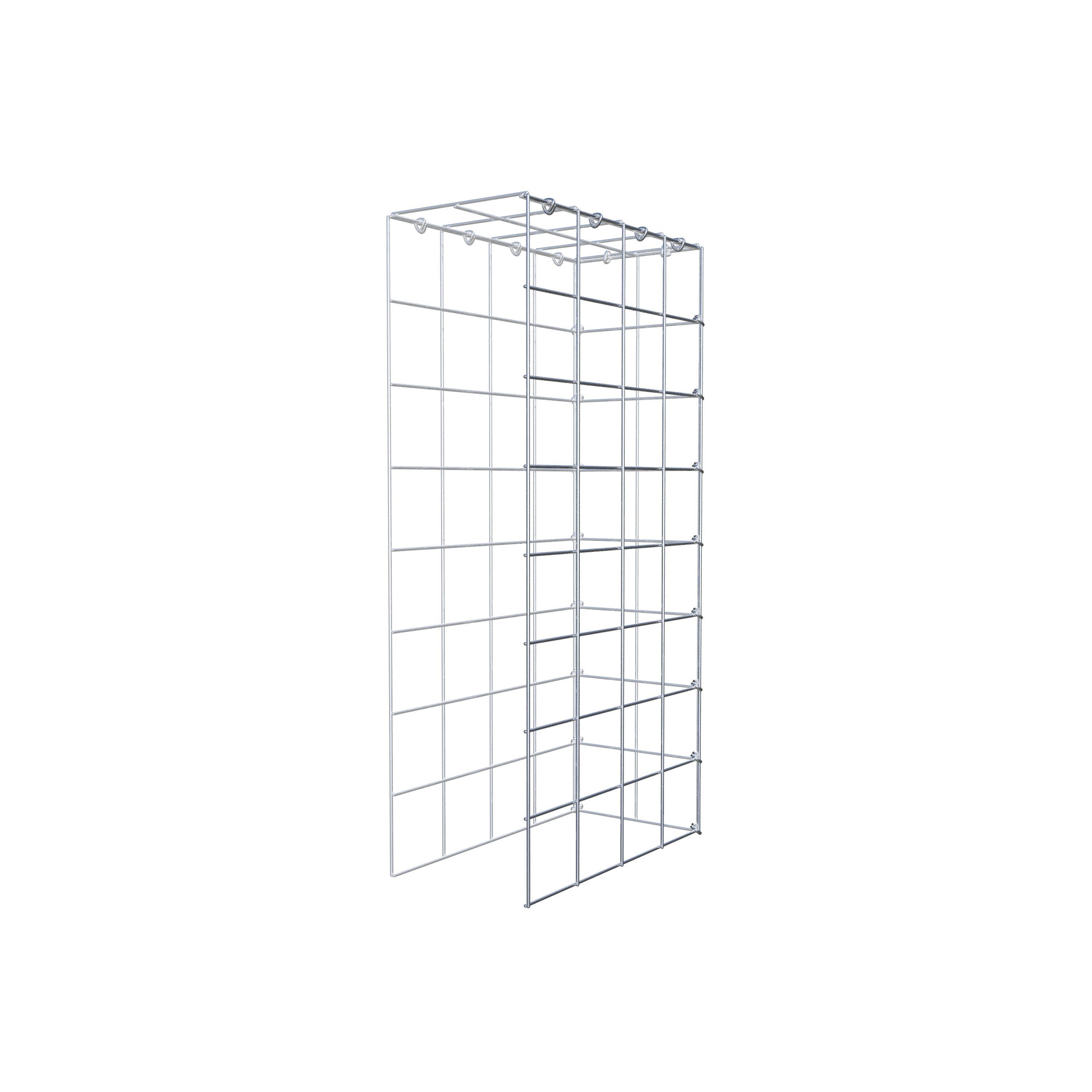 Monteret gabion type 4 80 cm x 40 cm x 20 cm (L x H x D), maskestørrelse 10 cm x 10 cm, C-ring