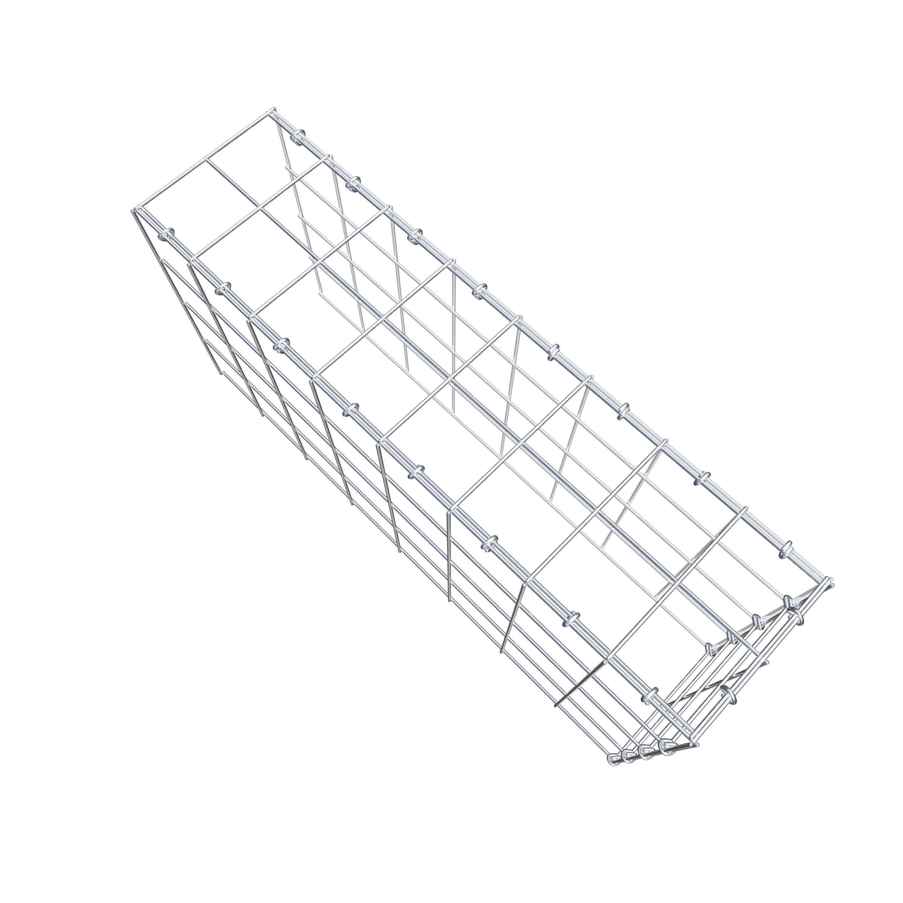 Mounted gabion type 4 80 cm x 40 cm x 20 cm (L x H x D), mesh size 10 cm x 10 cm, C-ring