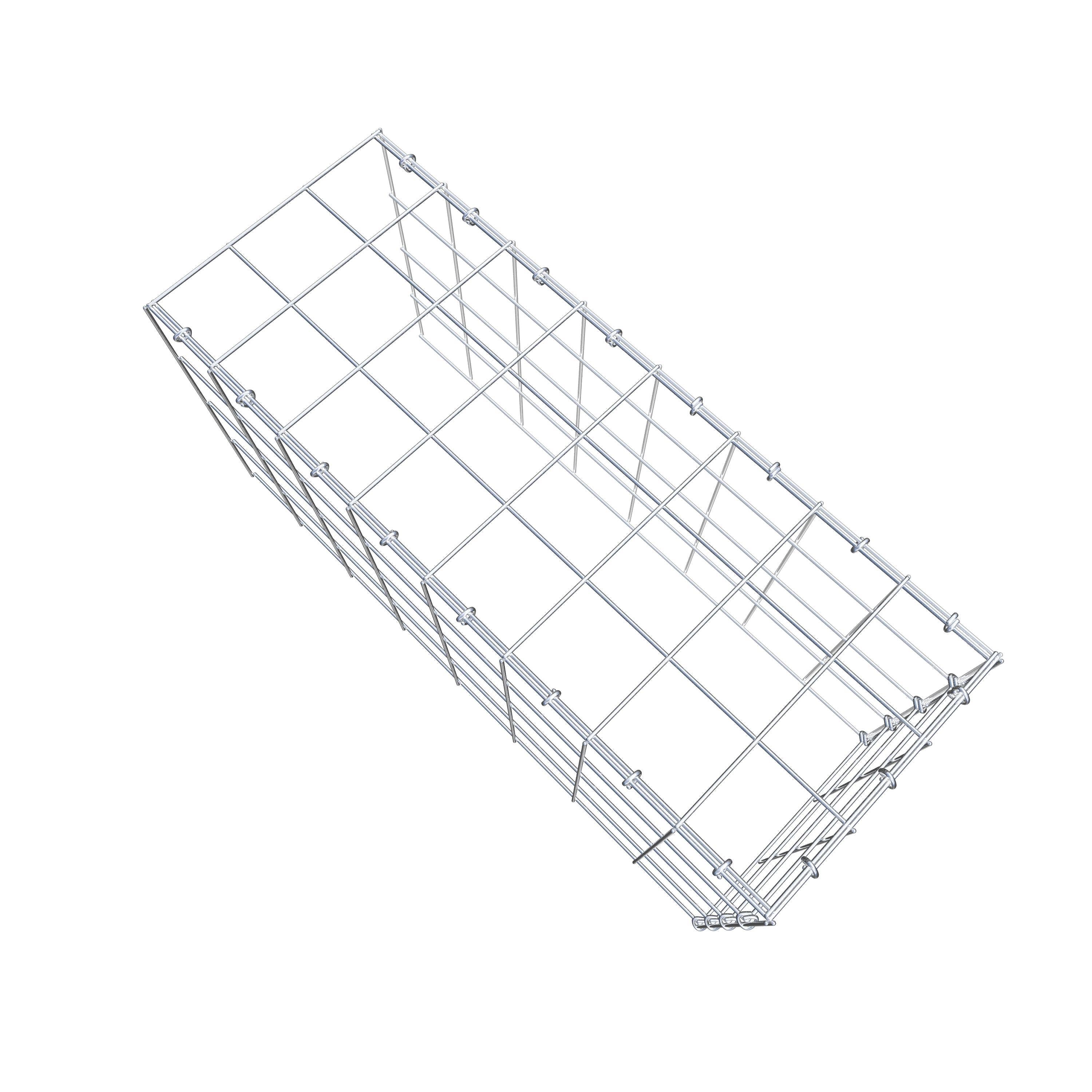 Mounted gabion type 4 80 cm x 40 cm x 30 cm (L x H x D), mesh size 10 cm x 10 cm, C-ring