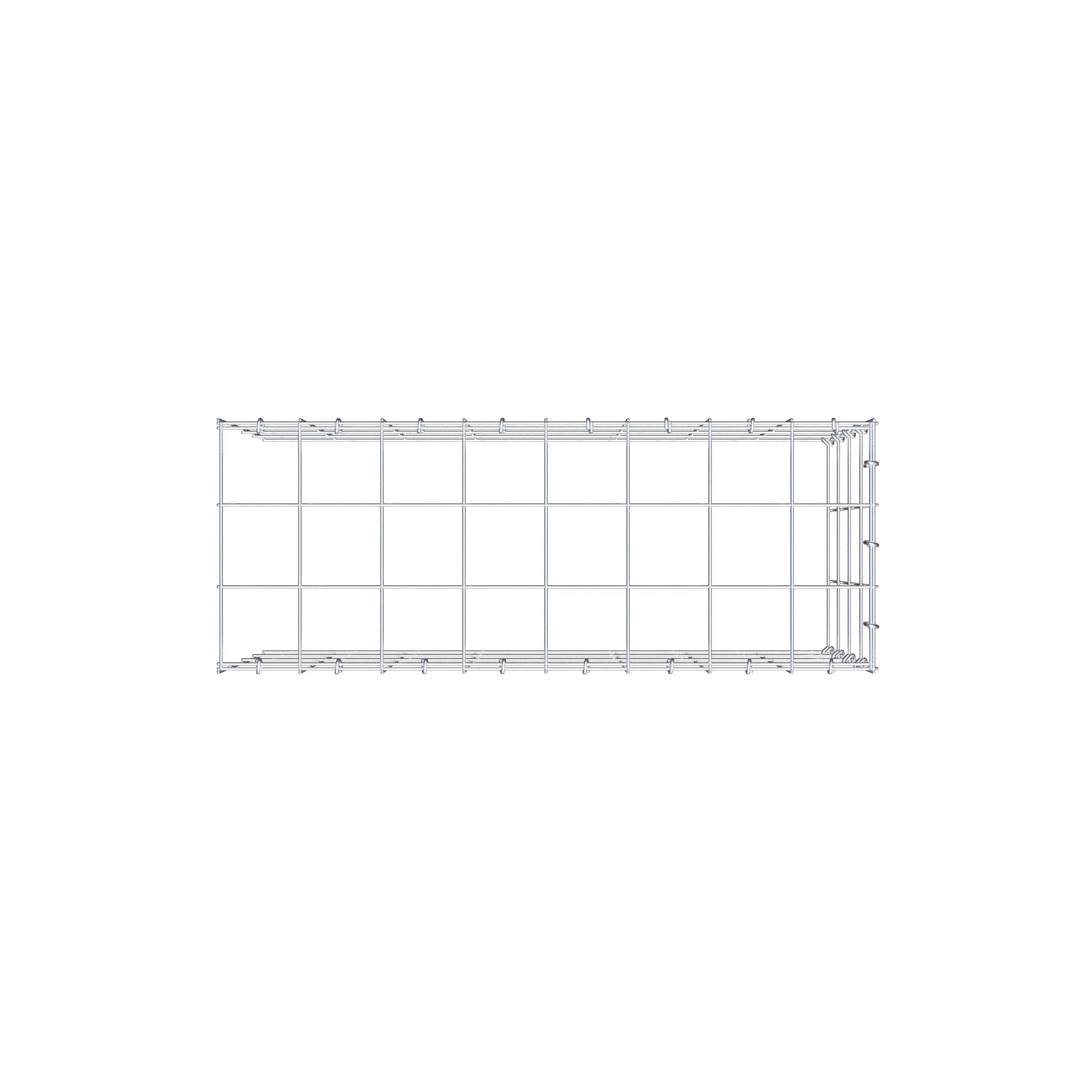 Gabião Tipo 4 80 cm x 40 cm x 30 cm (C x A x P), malhagem 10 cm x 10 cm, anel C