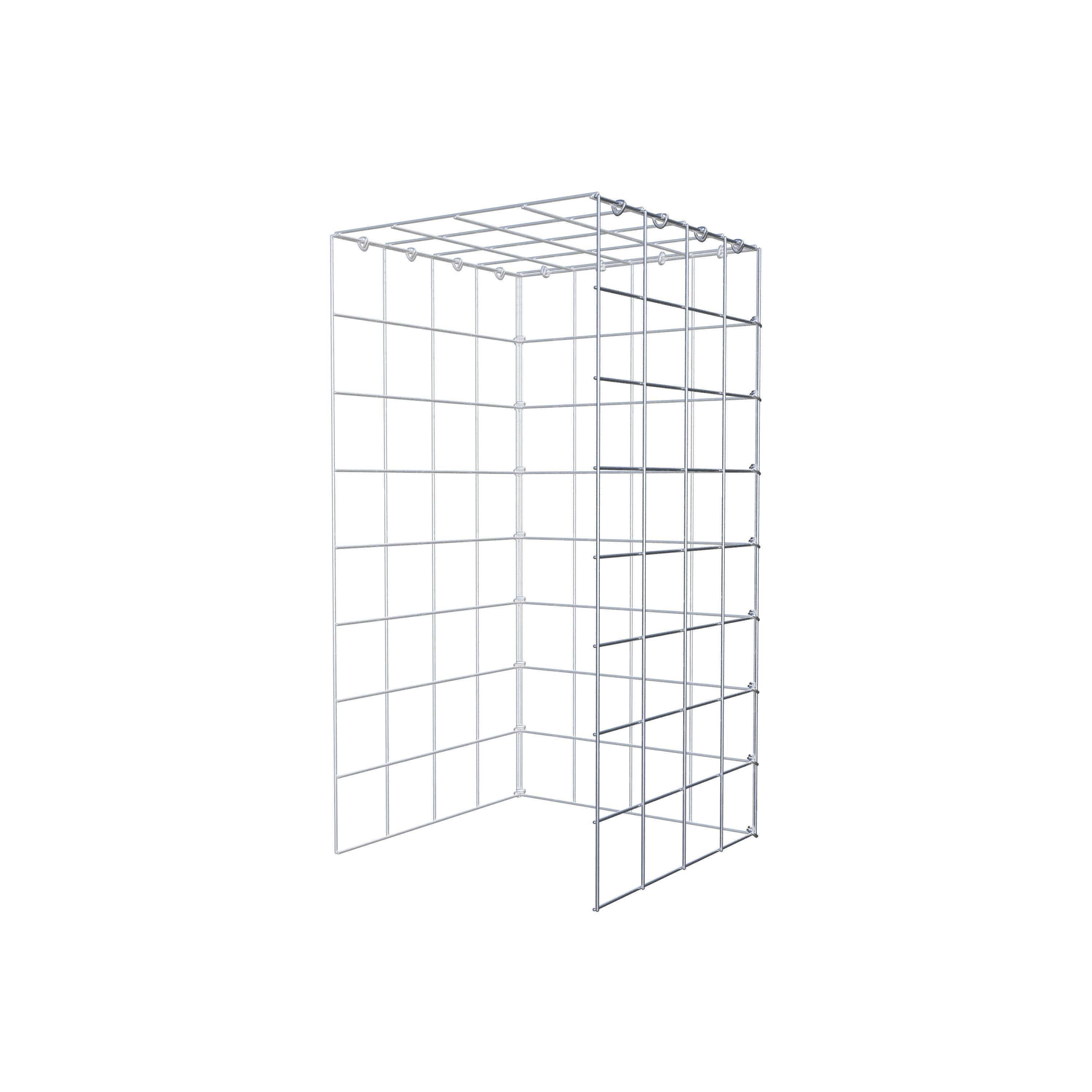 Mounted gabion type 4 80 cm x 40 cm x 40 cm (L x H x D), mesh size 10 cm x 10 cm, C-ring