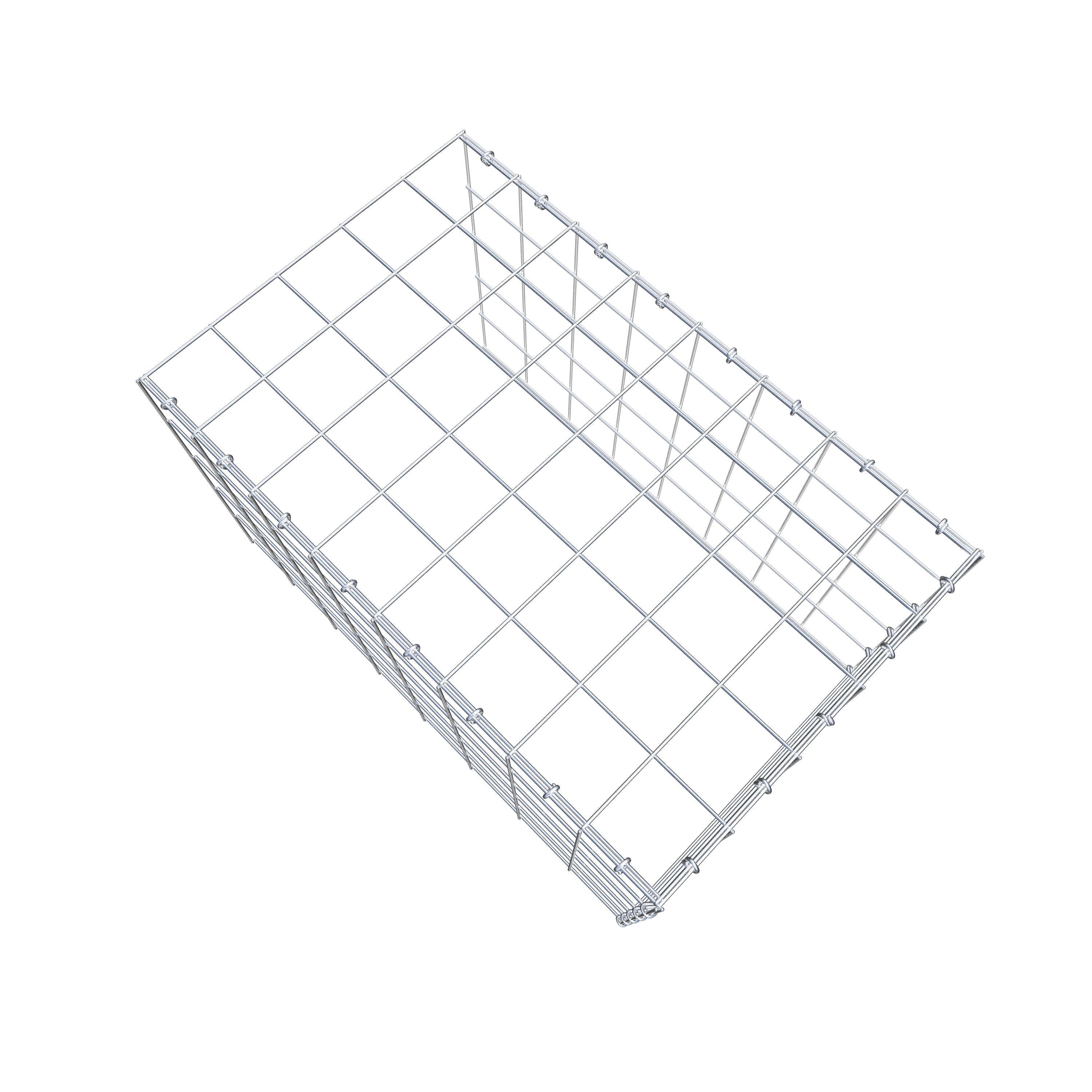 Mounted gabion type 4 80 cm x 50 cm x 50 cm (L x H x D), mesh size 10 cm x 10 cm, C-ring