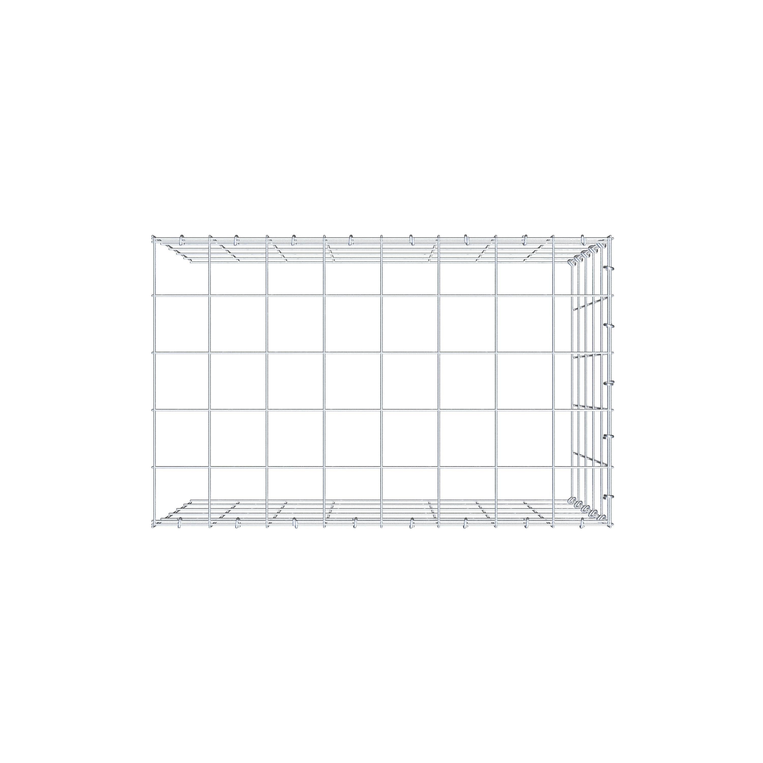 Monteret gabion type 4 80 cm x 50 cm x 50 cm (L x H x D), maskestørrelse 10 cm x 10 cm, C-ring