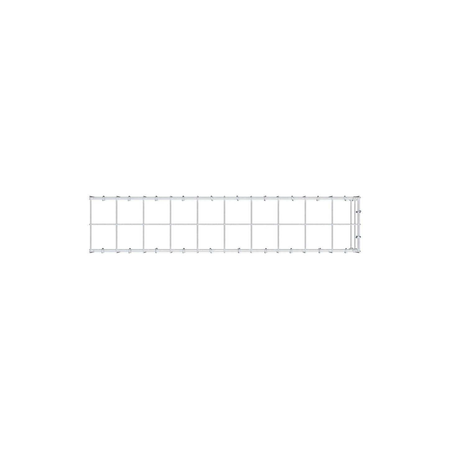 Gavión complementario de tipo 4 100 cm x 20 cm x 20 cm (L x A x P), malla 10 cm x 10 cm, anillo en C