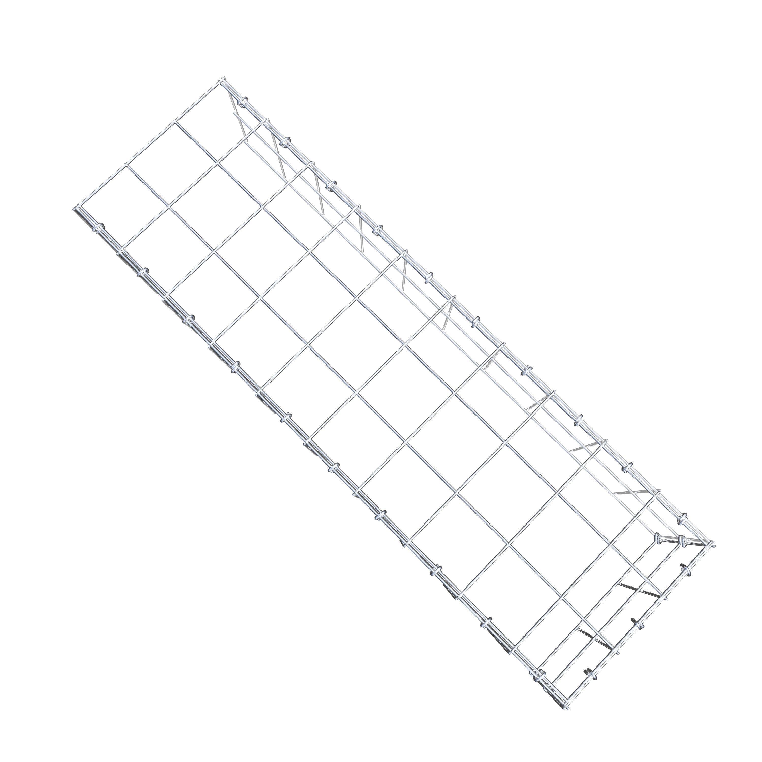 Monteret gabion type 4 100 cm x 20 cm x 30 cm (L x H x D), maskestørrelse 10 cm x 10 cm, C-ring