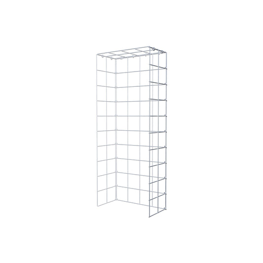 Monteret gabion type 4 100 cm x 20 cm x 40 cm (L x H x D), maskestørrelse 10 cm x 10 cm, C-ring