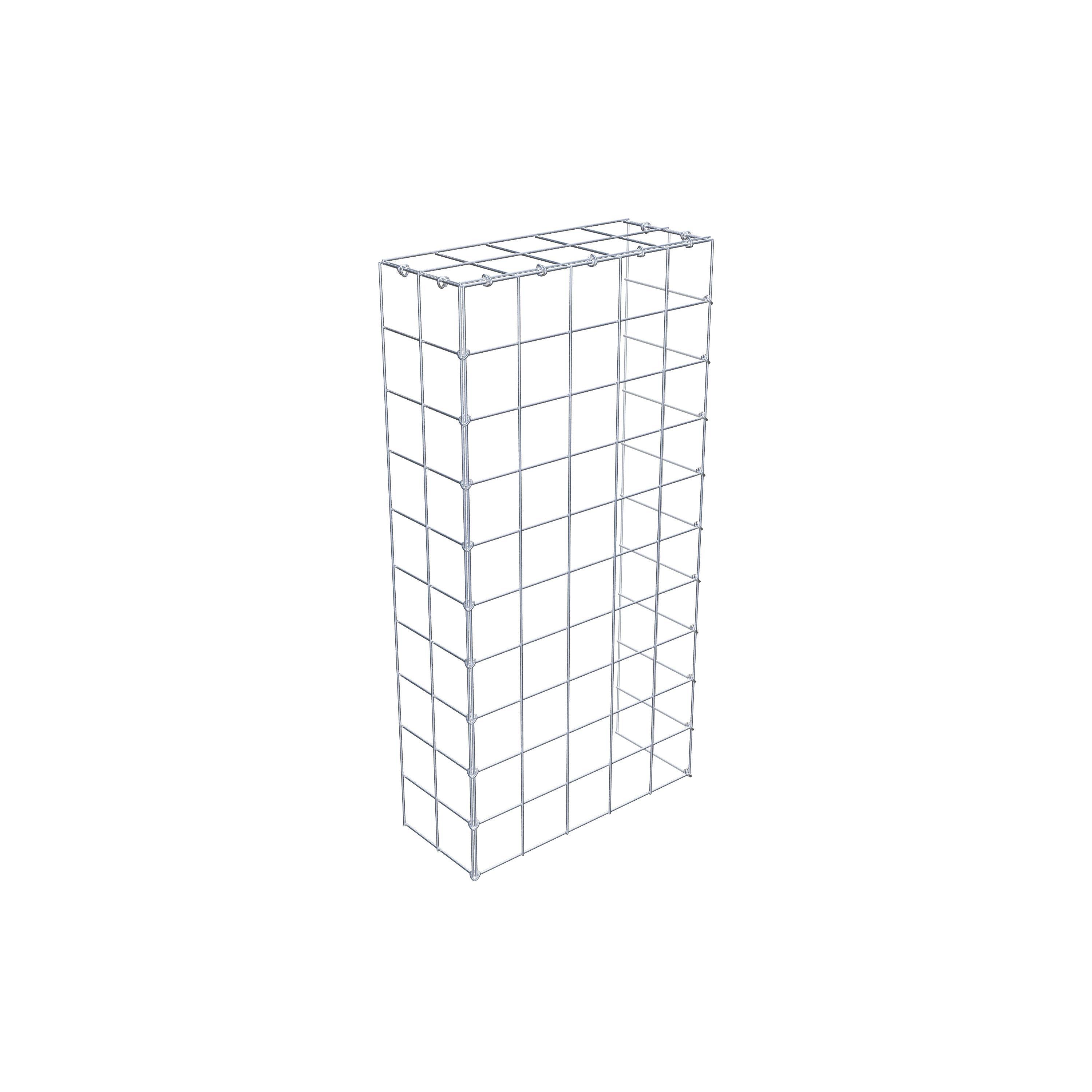 Monteret gabion type 4 100 cm x 20 cm x 50 cm (L x H x D), maskestørrelse 10 cm x 10 cm, C-ring