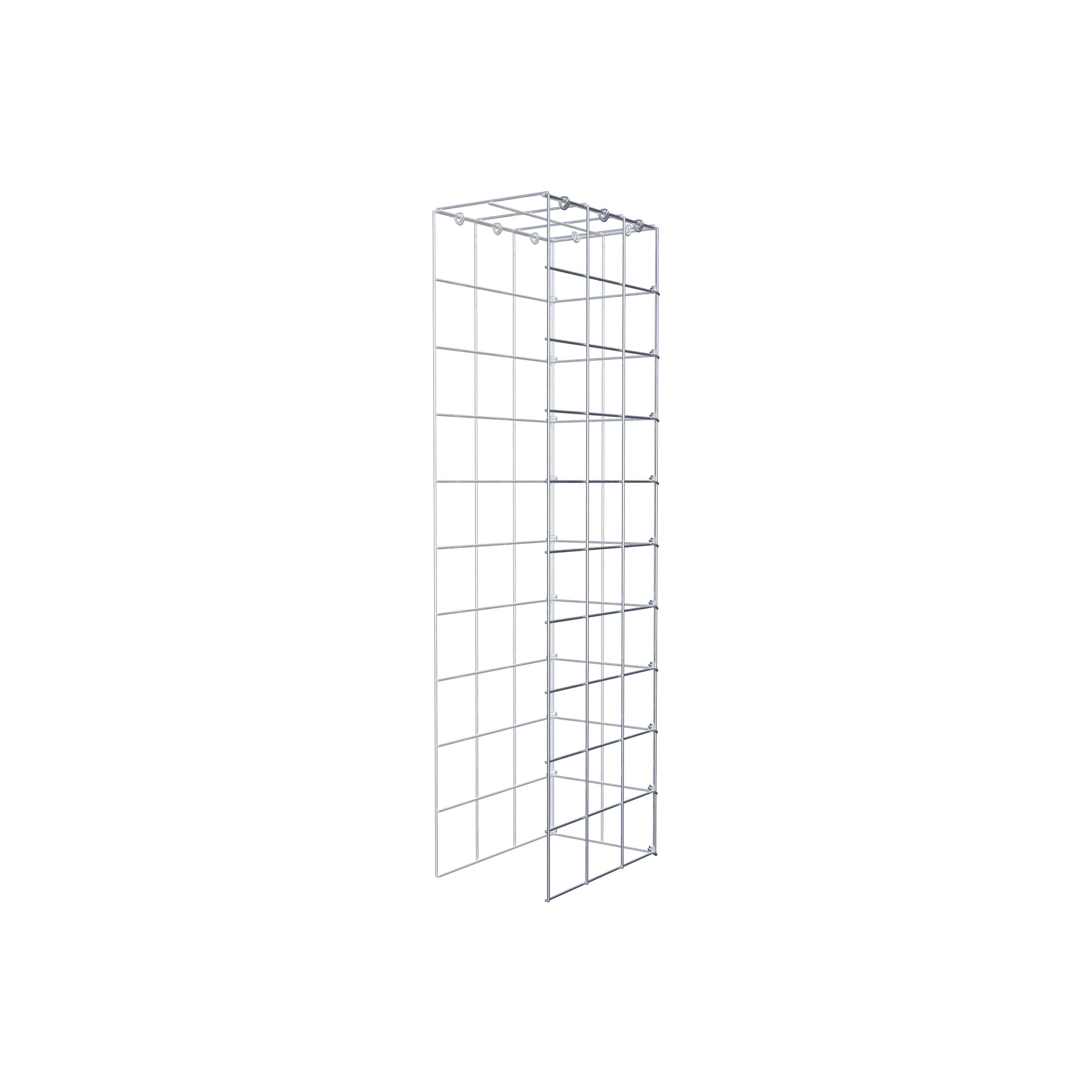 Mounted gabion type 4 100 cm x 30 cm x 20 cm (L x H x D), mesh size 10 cm x 10 cm, C-ring