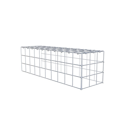 Mounted gabion type 4 100 cm x 30 cm x 30 cm (L x H x D), mesh size 10 cm x 10 cm, C-ring