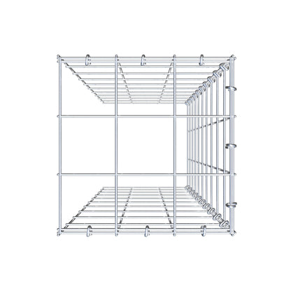 Mounted gabion type 4 100 cm x 30 cm x 30 cm (L x H x D), mesh size 10 cm x 10 cm, C-ring