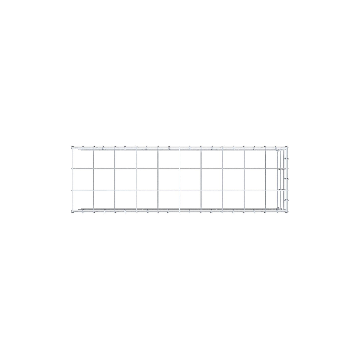 Mounted gabion type 4 100 cm x 30 cm x 30 cm (L x H x D), mesh size 10 cm x 10 cm, C-ring