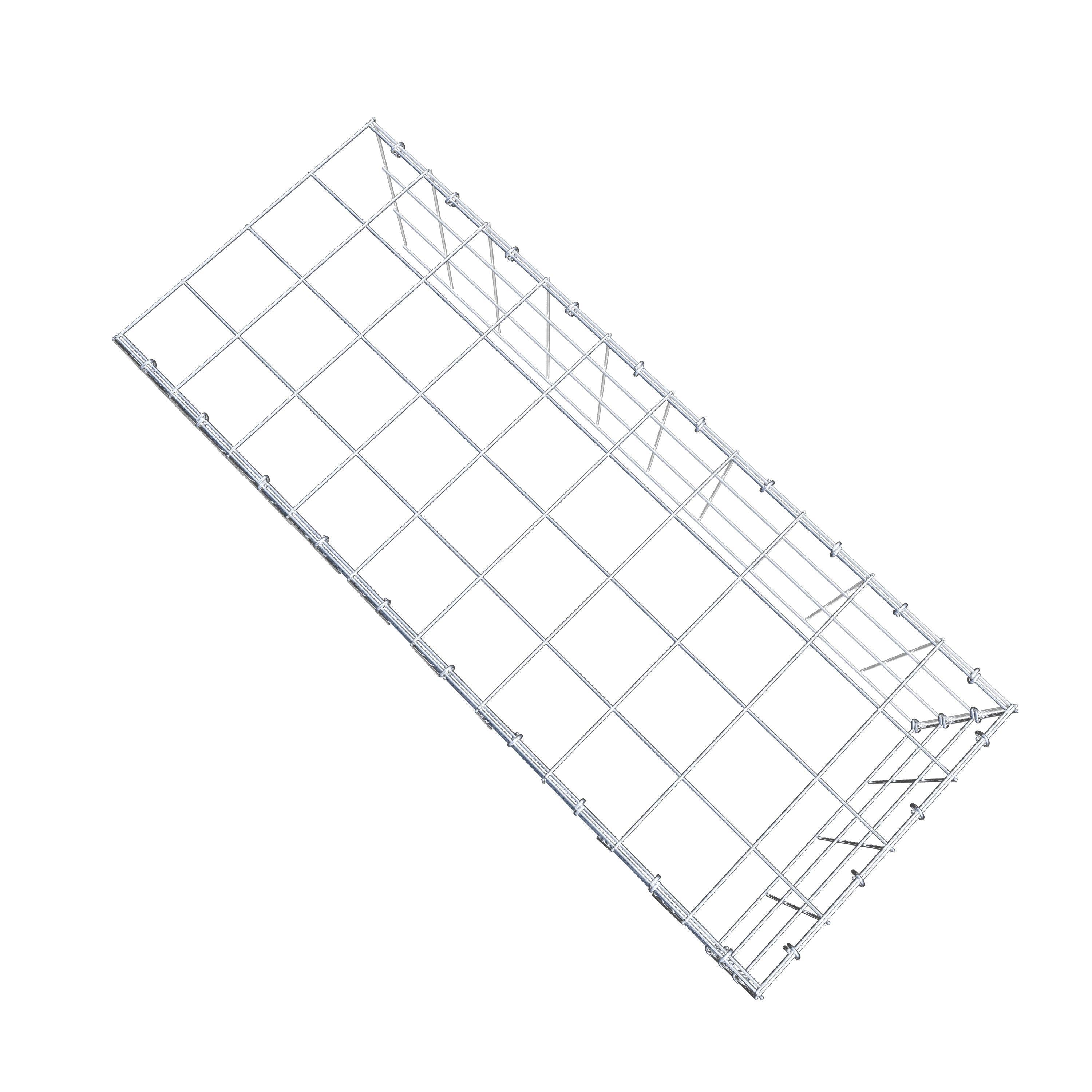 Mounted gabion type 4 100 cm x 30 cm x 40 cm (L x H x D), mesh size 10 cm x 10 cm, C-ring