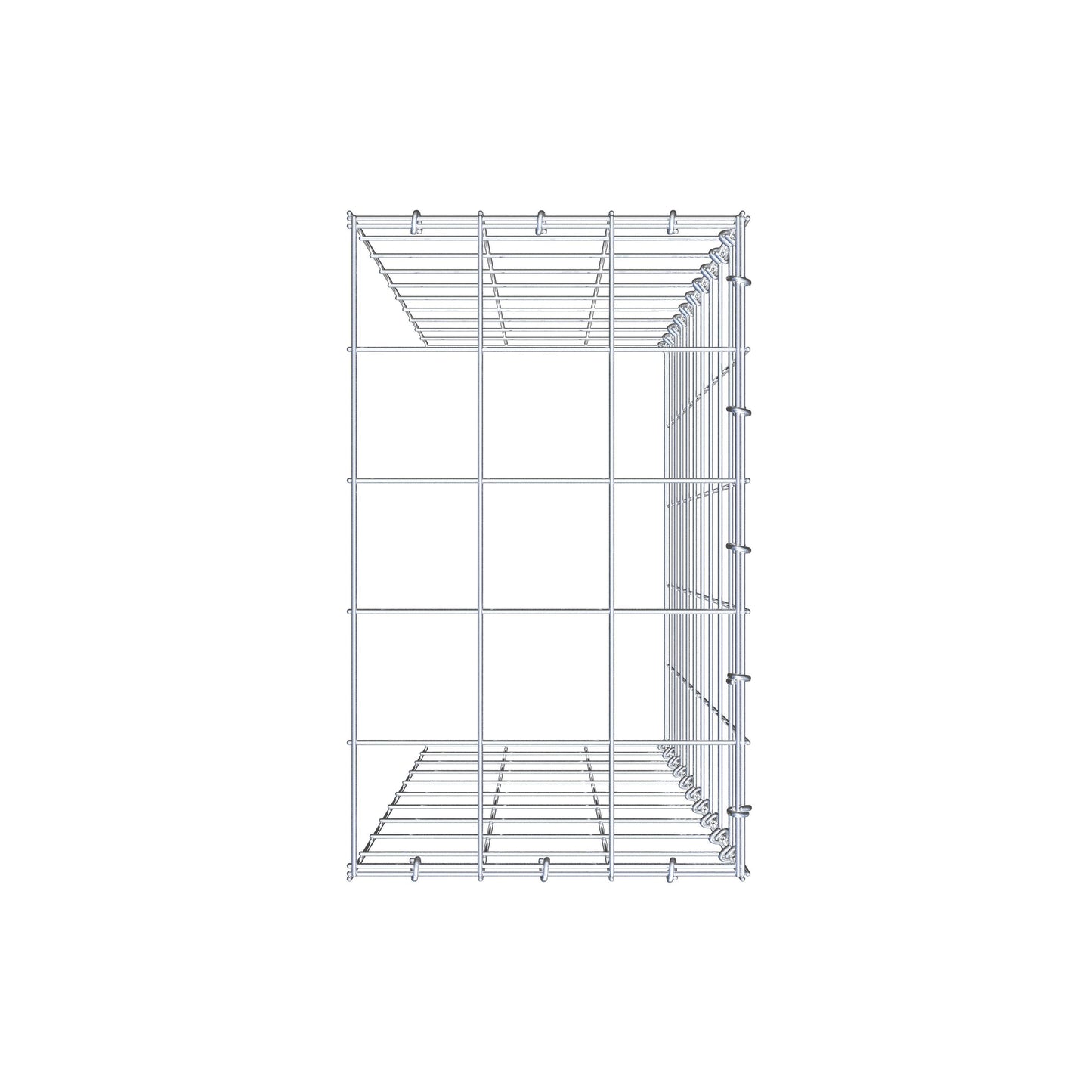 Anbaugabione Typ 4 100 cm x 30 cm x 50 cm (L x H x T), Maschenweite 10 cm x 10 cm, C-Ring