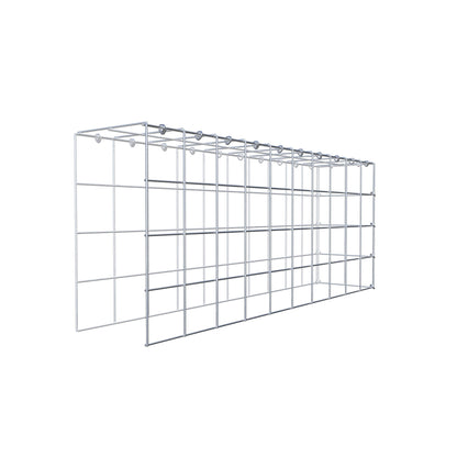 Mounted gabion type 4 100 cm x 40 cm x 20 cm (L x H x D), mesh size 10 cm x 10 cm, C-ring