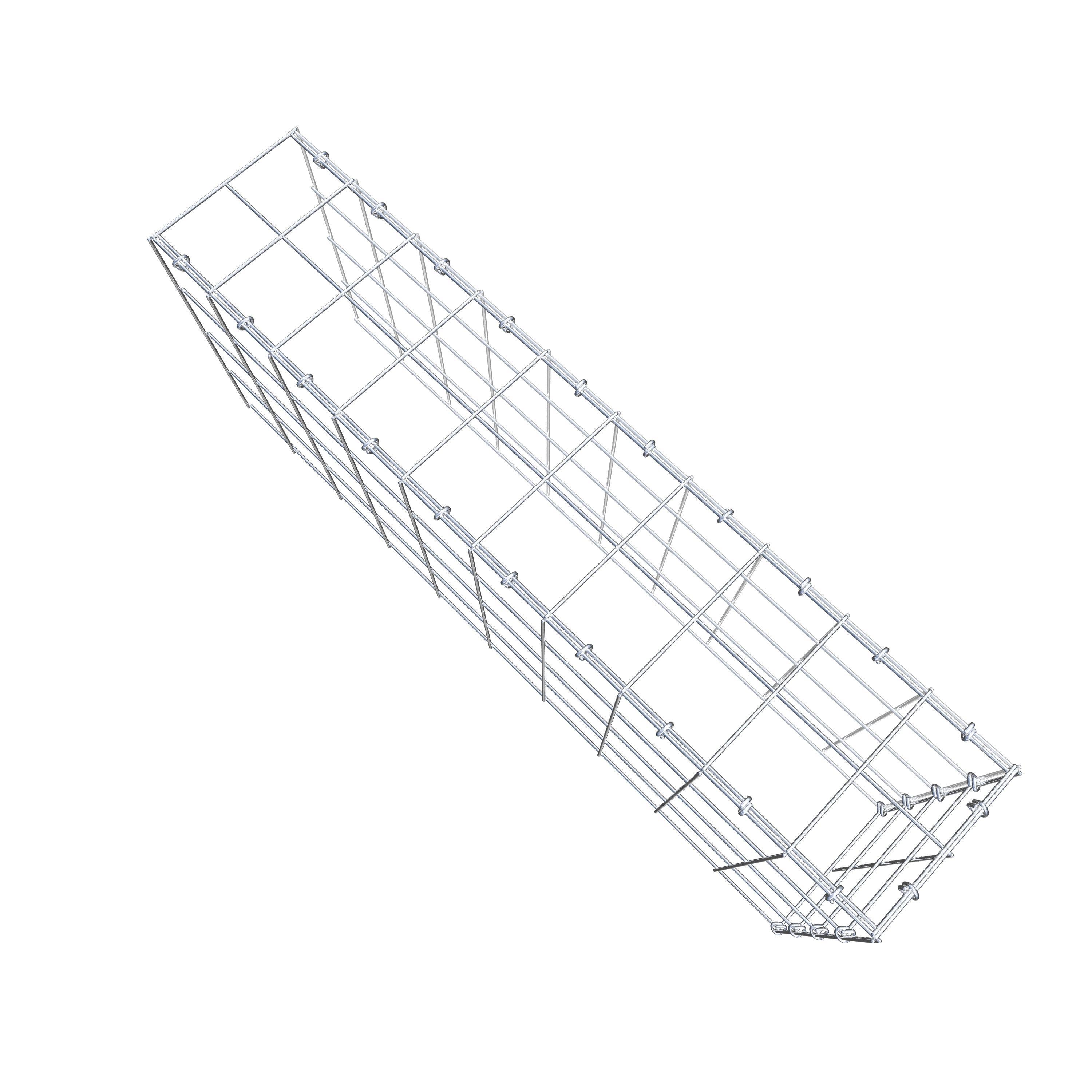 Opzetpaal type 4 100 cm x 40 cm x 20 cm (L x H x D), maaswijdte 10 cm x 10 cm, C-ring