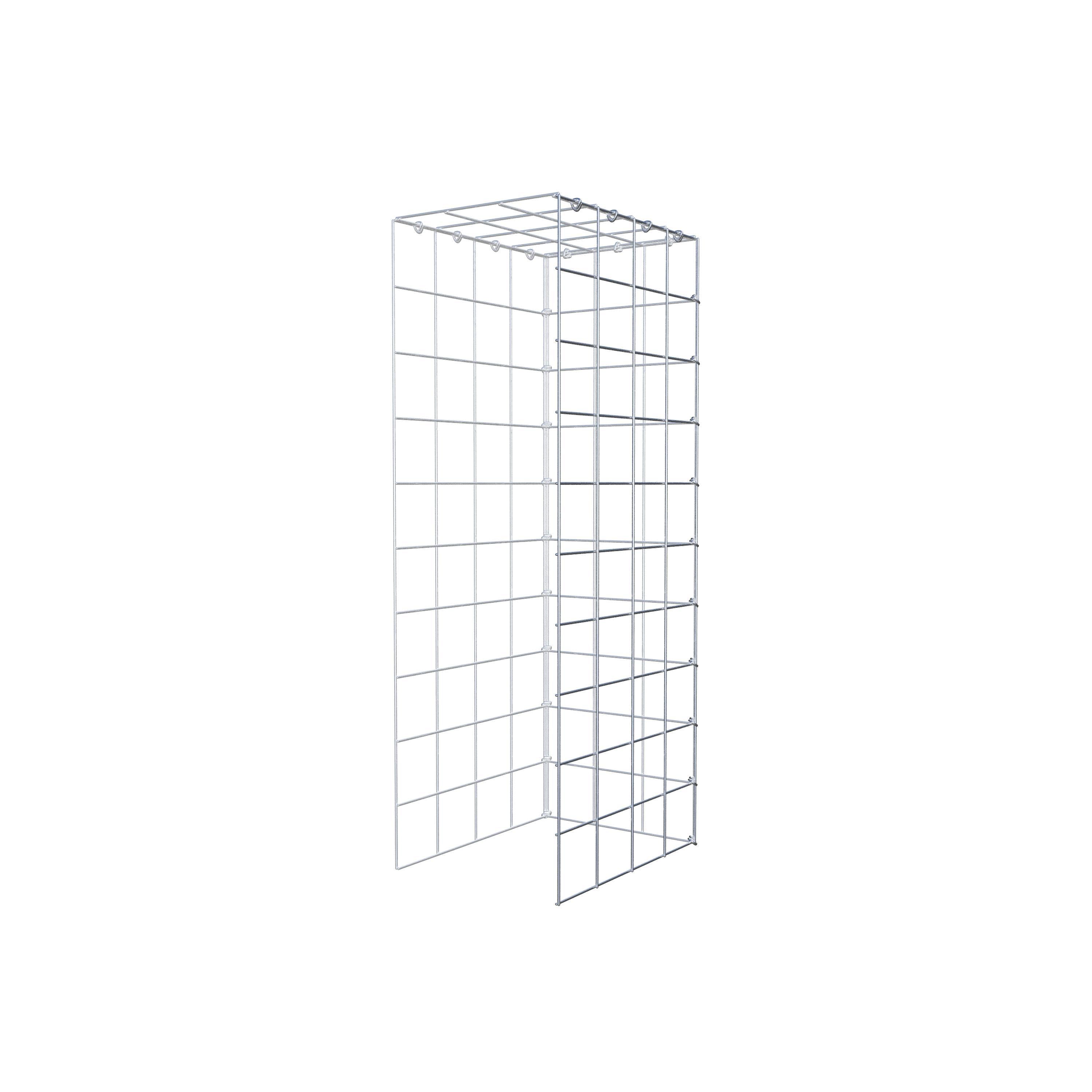 Monteret gabion type 4 100 cm x 40 cm x 30 cm (L x H x D), maskestørrelse 10 cm x 10 cm, C-ring