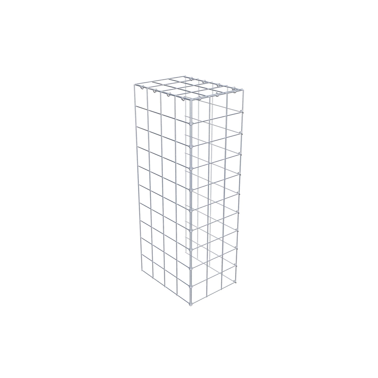 Mounted gabion type 4 100 cm x 40 cm x 30 cm (L x H x D), mesh size 10 cm x 10 cm, C-ring