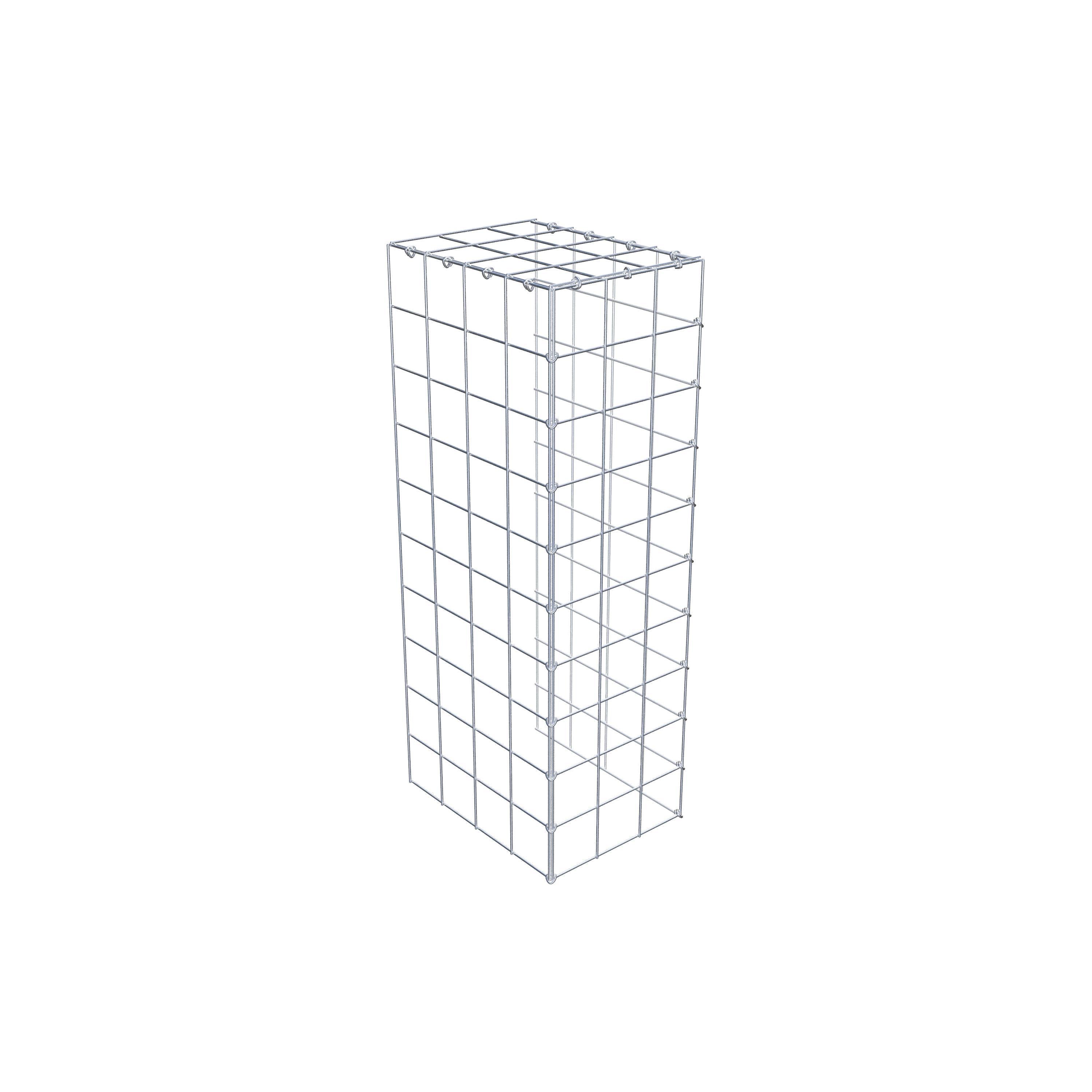 Mounted gabion type 4 100 cm x 40 cm x 30 cm (L x H x D), mesh size 10 cm x 10 cm, C-ring