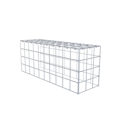Mounted gabion type 4 100 cm x 40 cm x 30 cm (L x H x D), mesh size 10 cm x 10 cm, C-ring