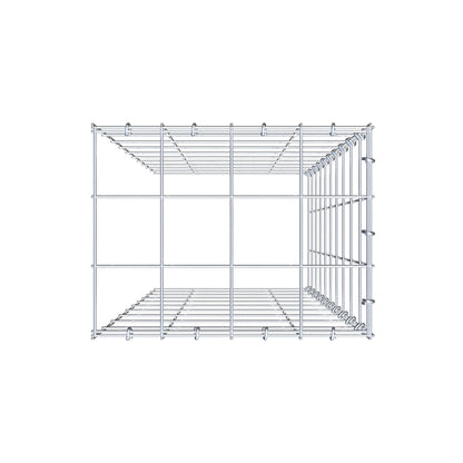 Mounted gabion type 4 100 cm x 40 cm x 30 cm (L x H x D), mesh size 10 cm x 10 cm, C-ring