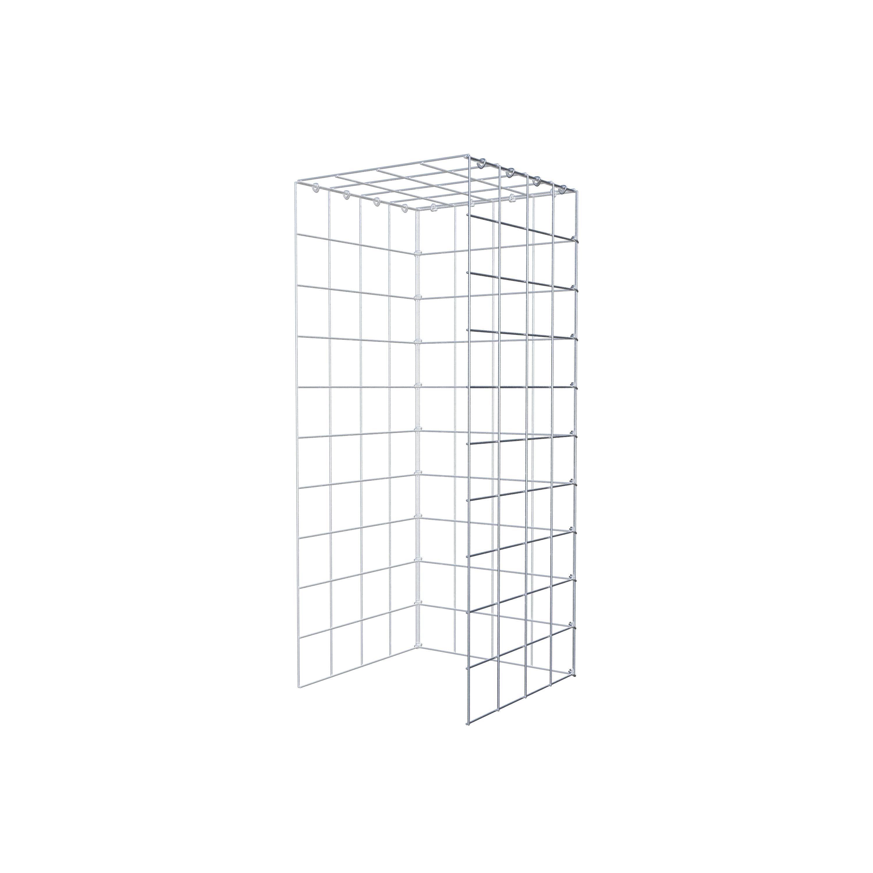 Monteret gabion type 4 100 cm x 40 cm x 40 cm (L x H x D), maskestørrelse 10 cm x 10 cm, C-ring