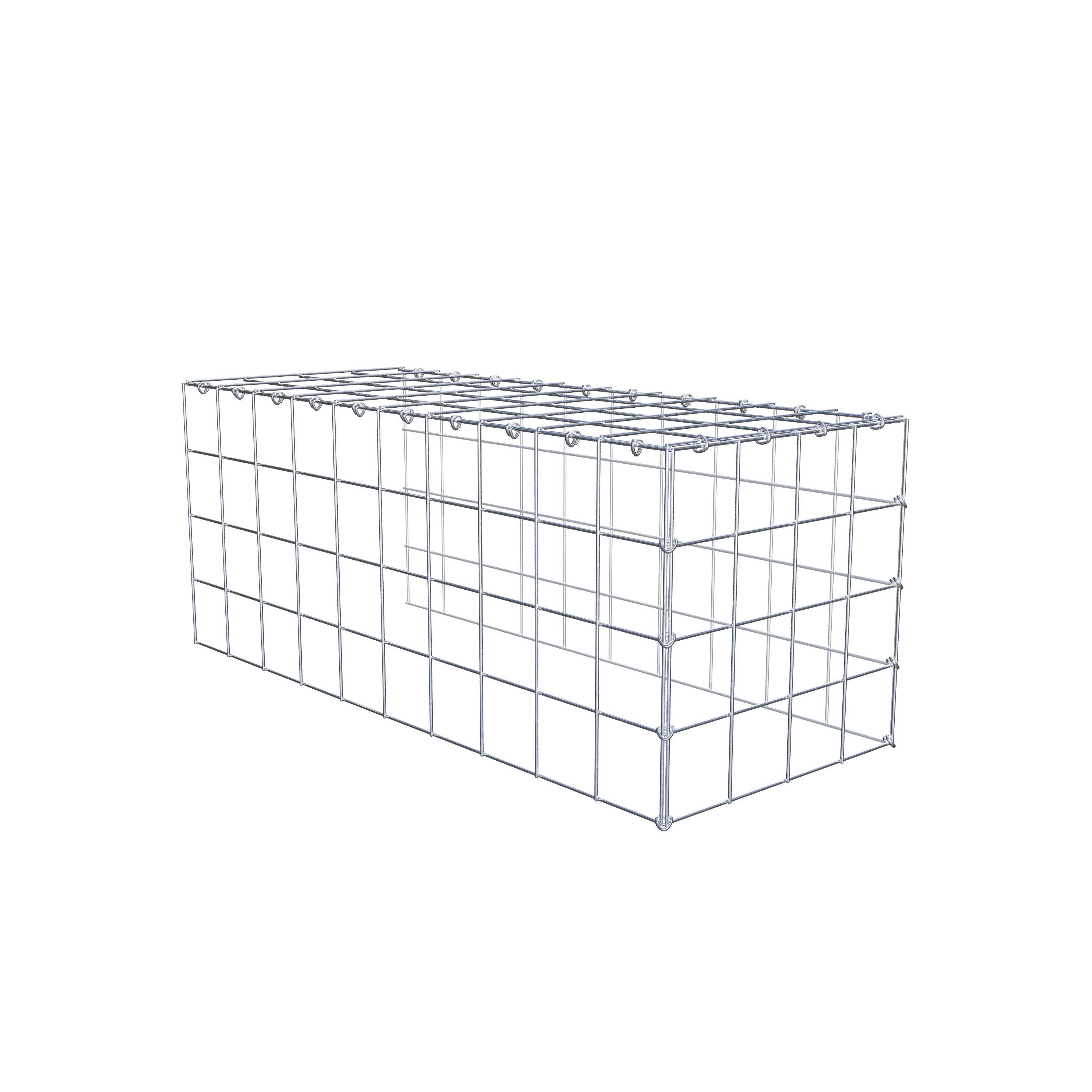 Extra gabion typ 4 100 cm x 40 cm x 40 cm (L x H x D), maskstorlek 10 cm x 10 cm, C-ring